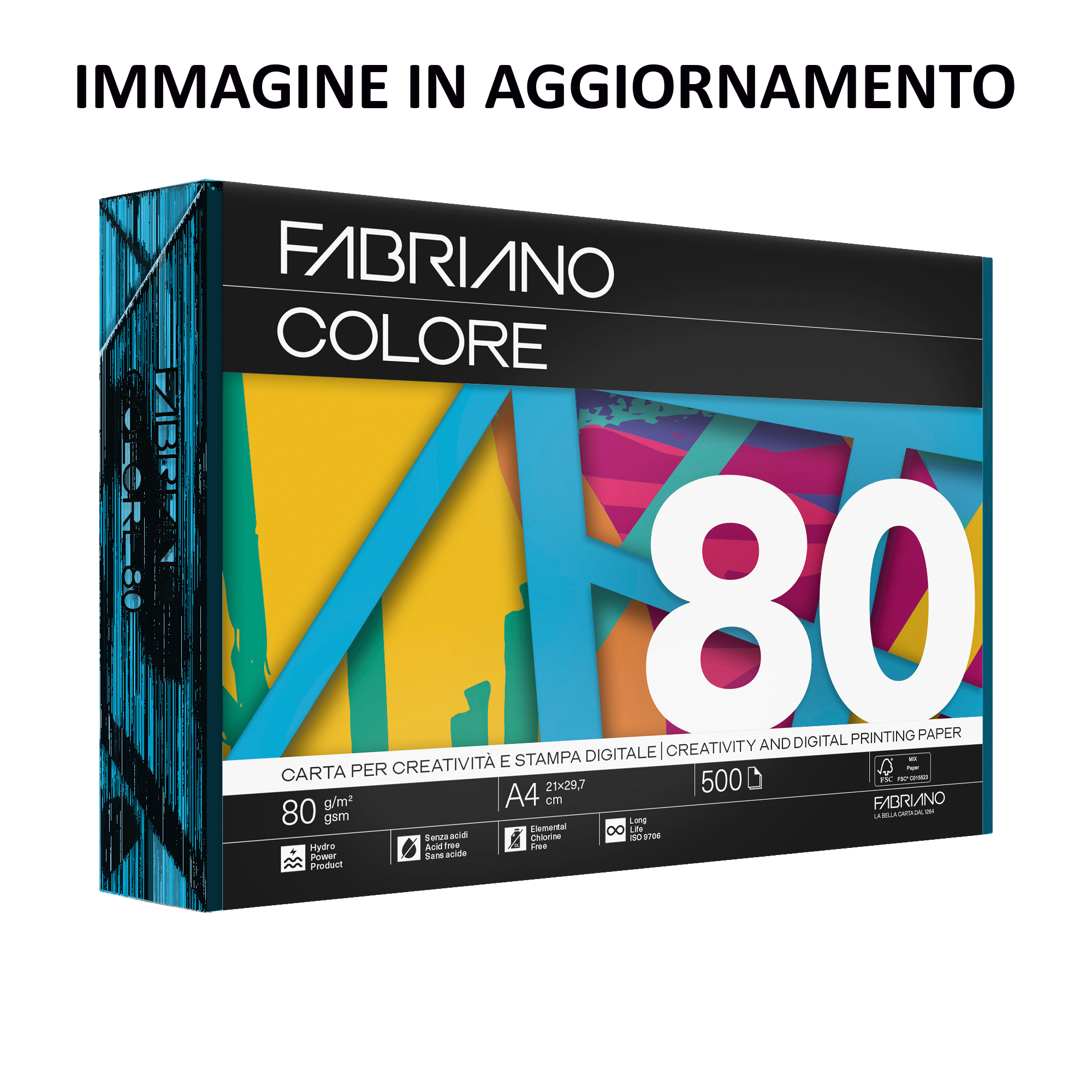 Carta Fabriano Colore - A3 - 80 gr - colori tenui albicocca - Fabriano - conf. 250 fogli