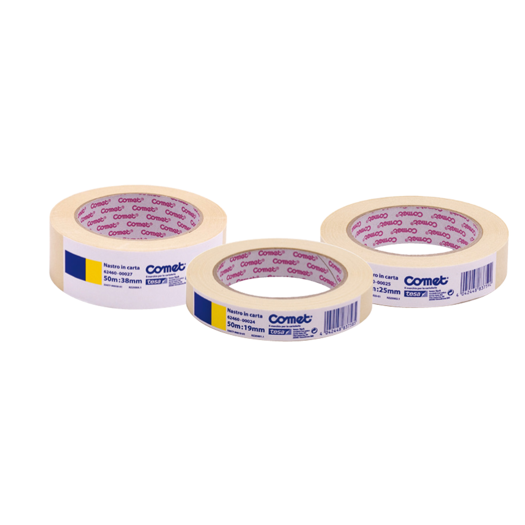 Nastro adesivo - 19 mm x 50 m - carta - beige - Comet