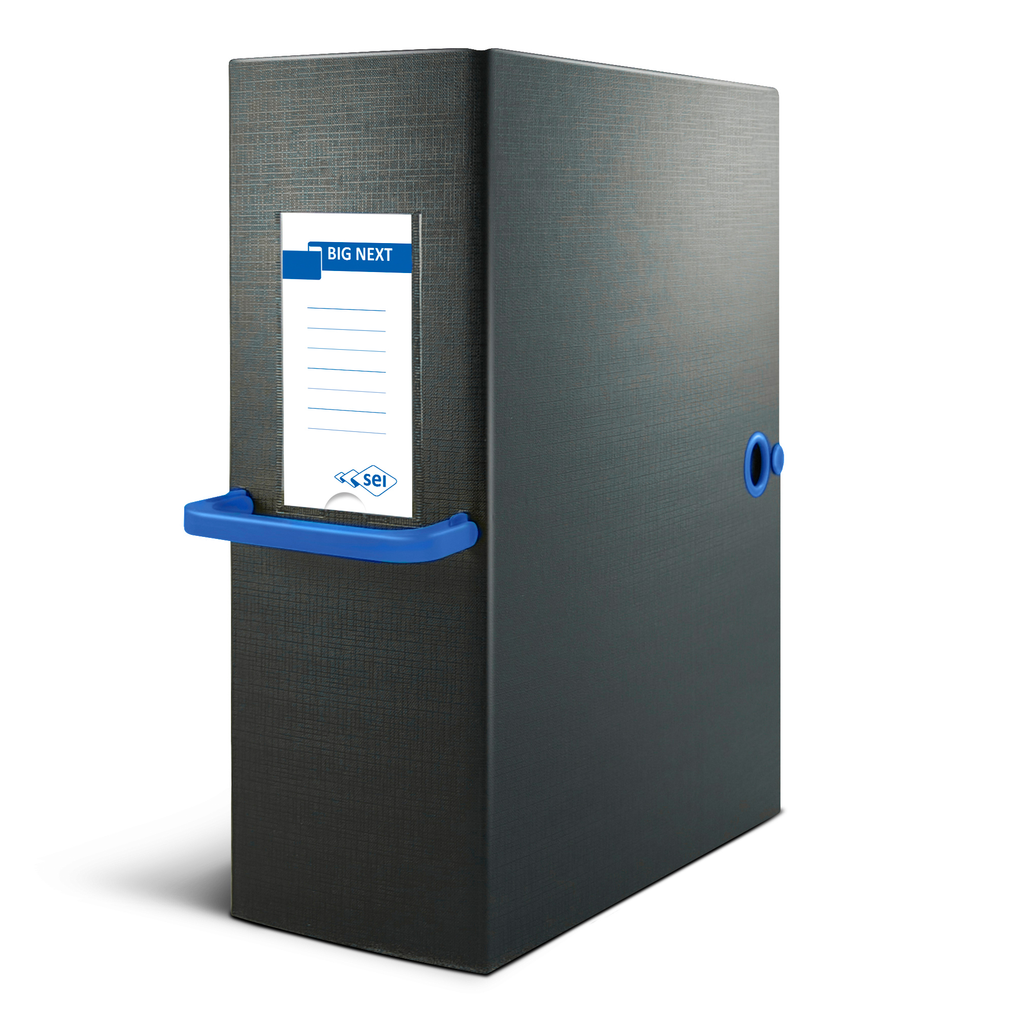 Scatola archivio Big Next - dorso 12 cm - 25 x 35 cm - nero/blu - Sei Rota