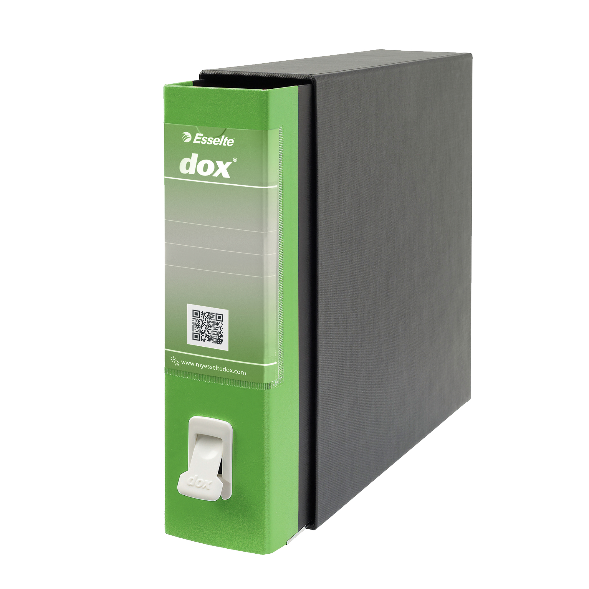 Registratore Dox 2 - dorso 8 cm - protocollo 23 x 34 cm - greenery - Esselte Dox