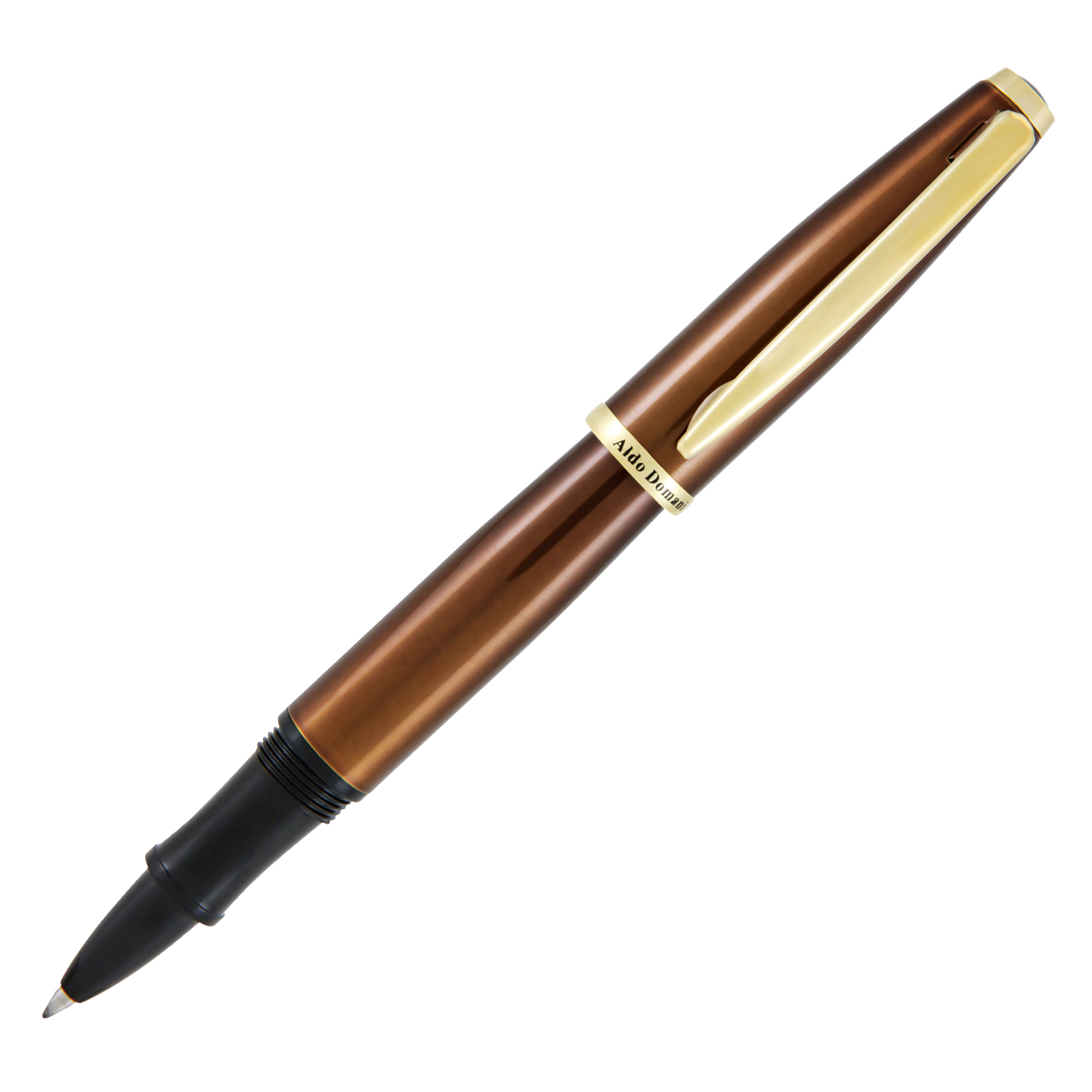 Penna roller Aldo Domani - punta M - fusto tabacco - Monteverde