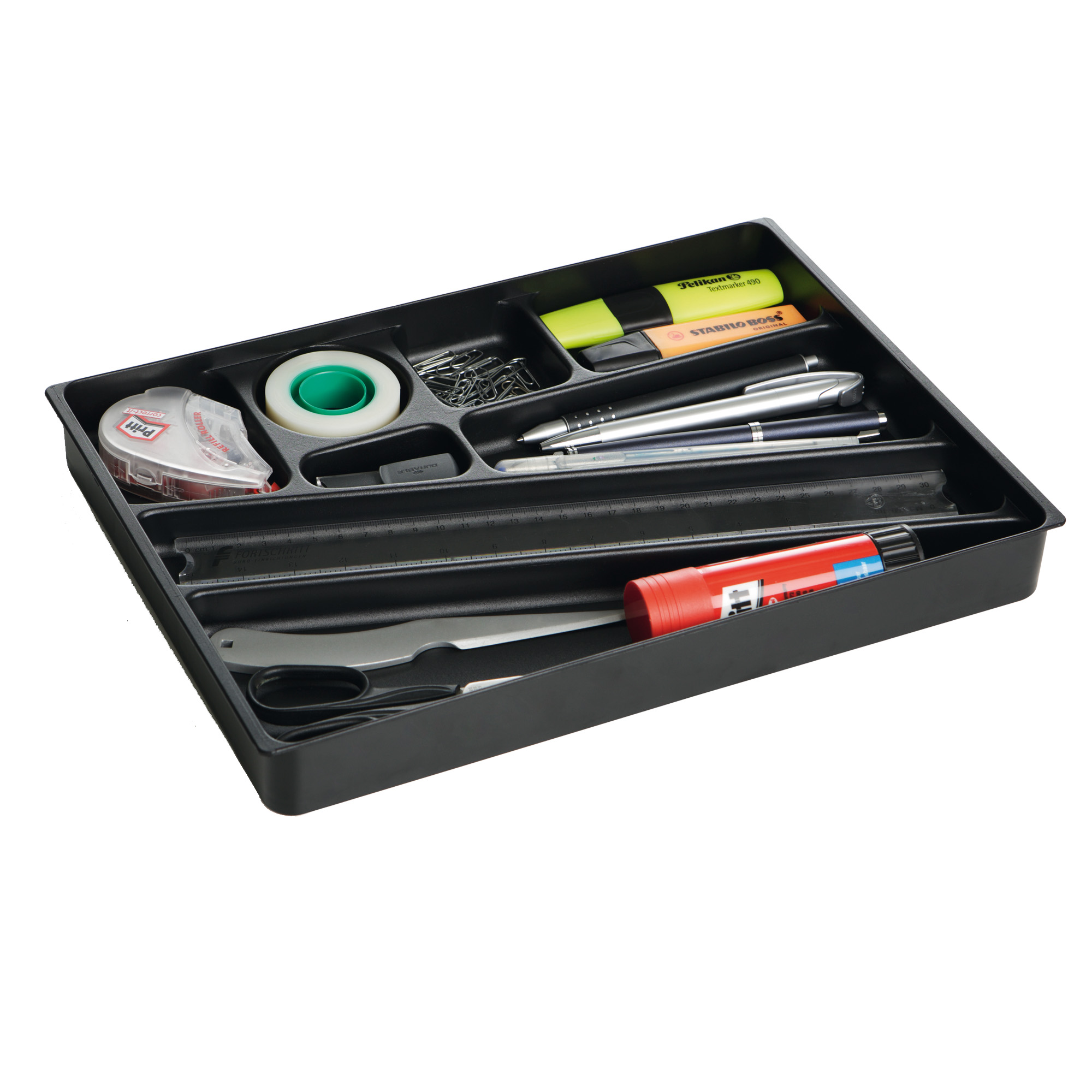 Vaschetta portaoggetti Idealbox per cassetti - 24 x 34 x 3,6 cm - nero - Durable