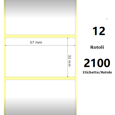 Nastro Compatibile Zebra 800262-125 Bianco