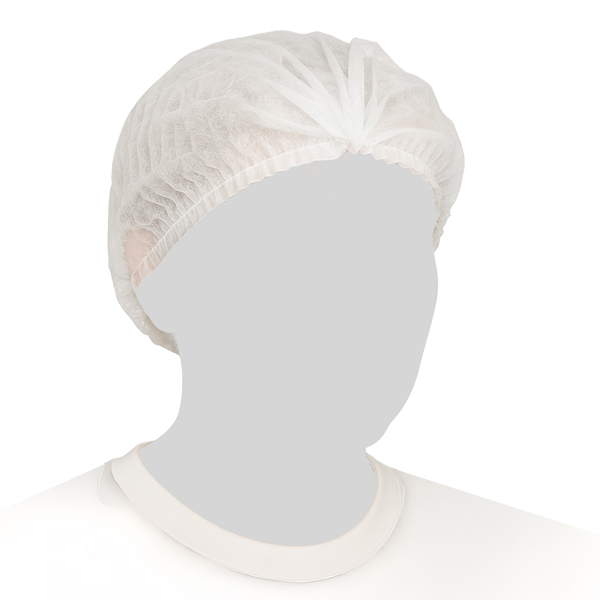 Cuffie a clip plissettate - taglia unica - diametro 53 cm - PLP - bianco - Reflexx - conf. 100 pezzi