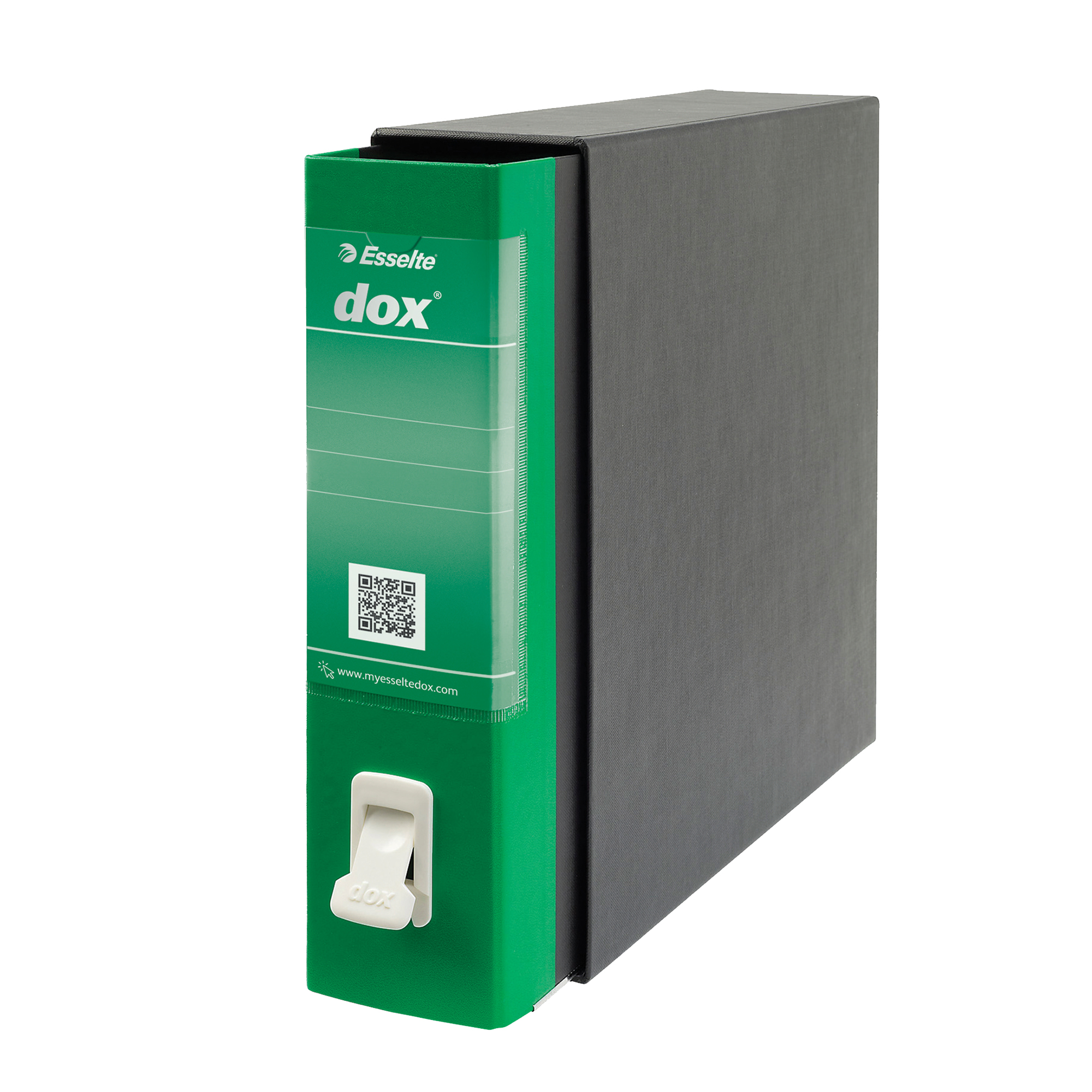 Registratore Dox 2 - dorso 8 cm - protocollo 23 x 34 cm - verde - Esselte Dox