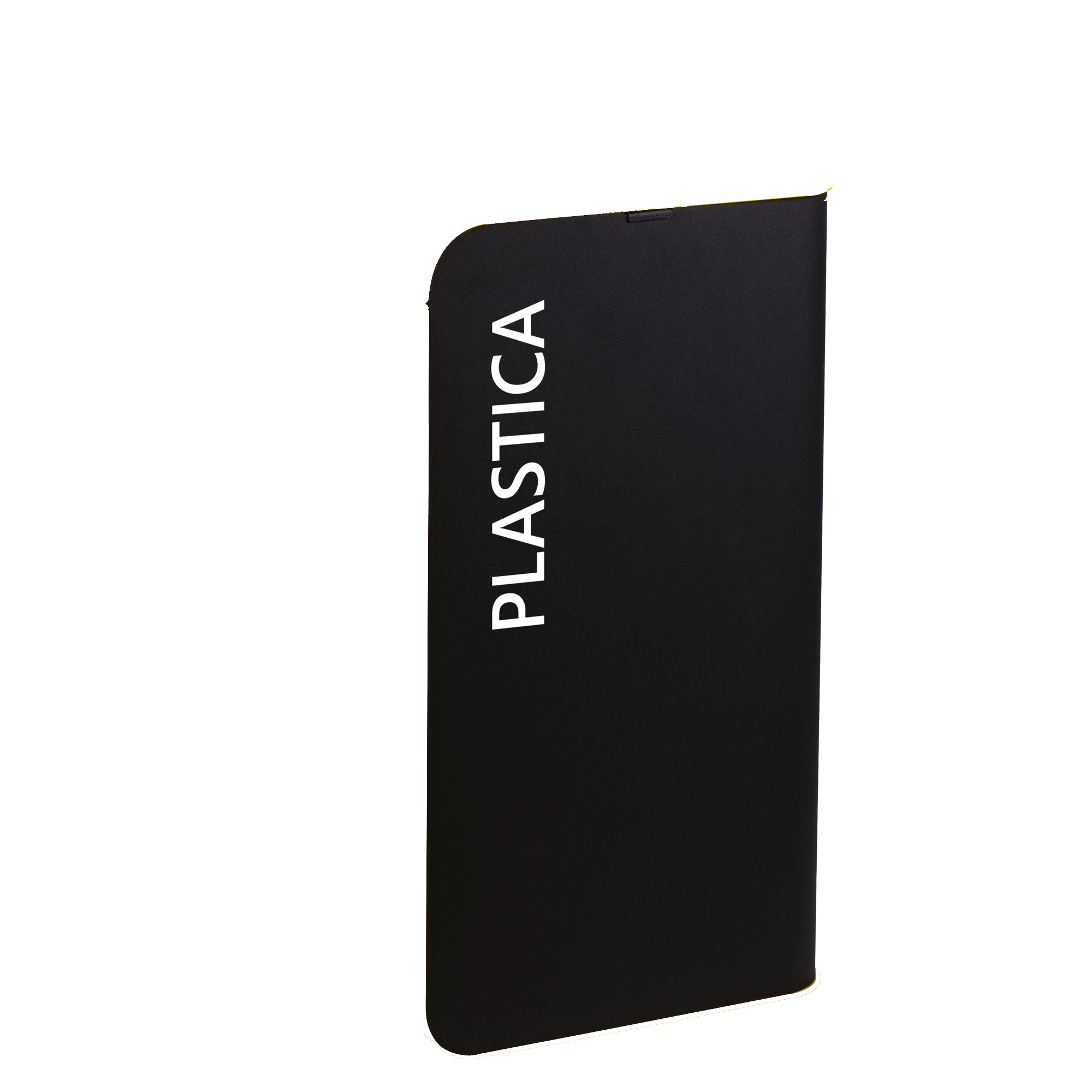 Etichetta adesiva raccolta differenziata - con stampa "PLASTICA" - 45 x 270 mm - vinile - bianco opaco - Medial