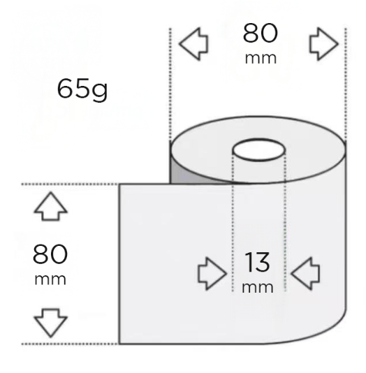 Compatibile 80MM Nero su Bianco