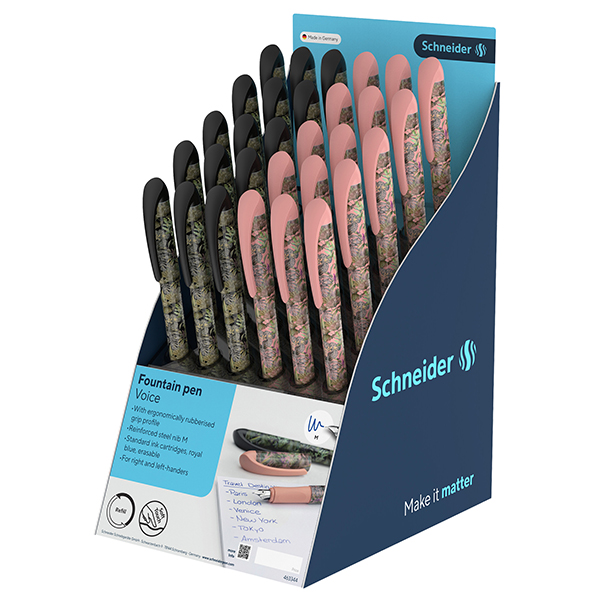 Penna stilografica Voice - fantasie assortite - punta M - Schneider