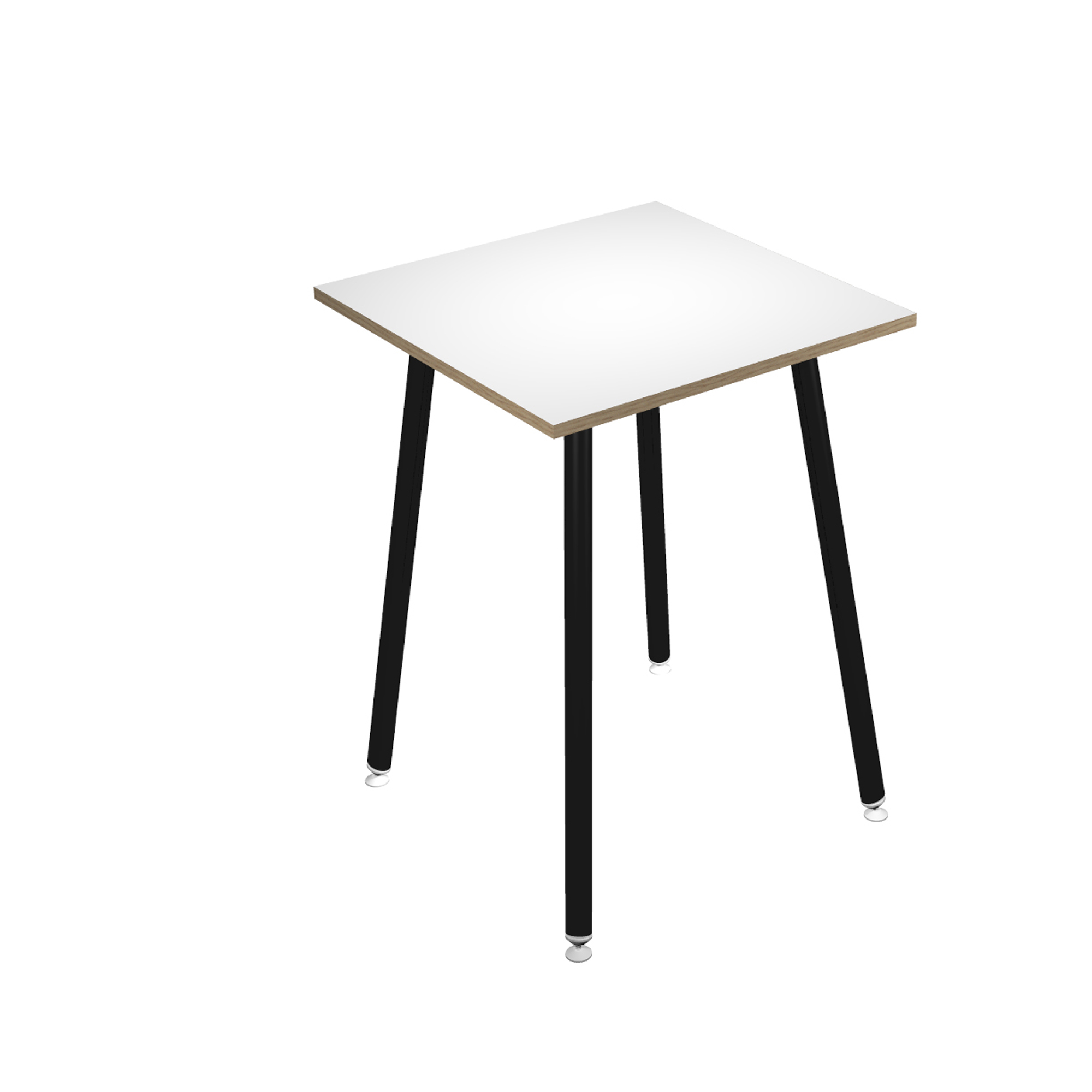 Tavolo alto Skinny Metal - 80 x 80 x 105 cm - nero/bianco