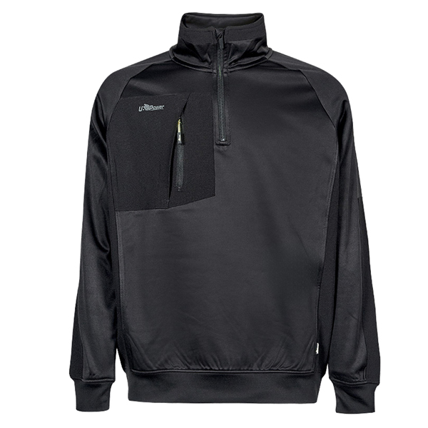 Felpa mezza zip Leeds - taglia M - nero - U-Power