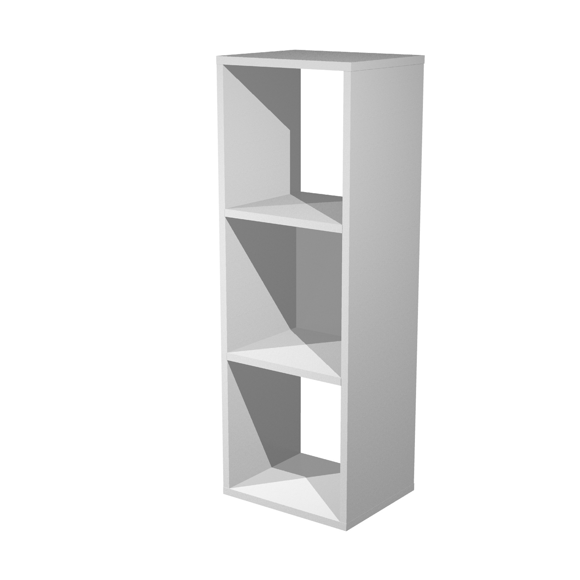 Libreria casellario Rainbow - 3 caselle - 35,9 x 29,2 x 103,9 cm - grigio alluminio