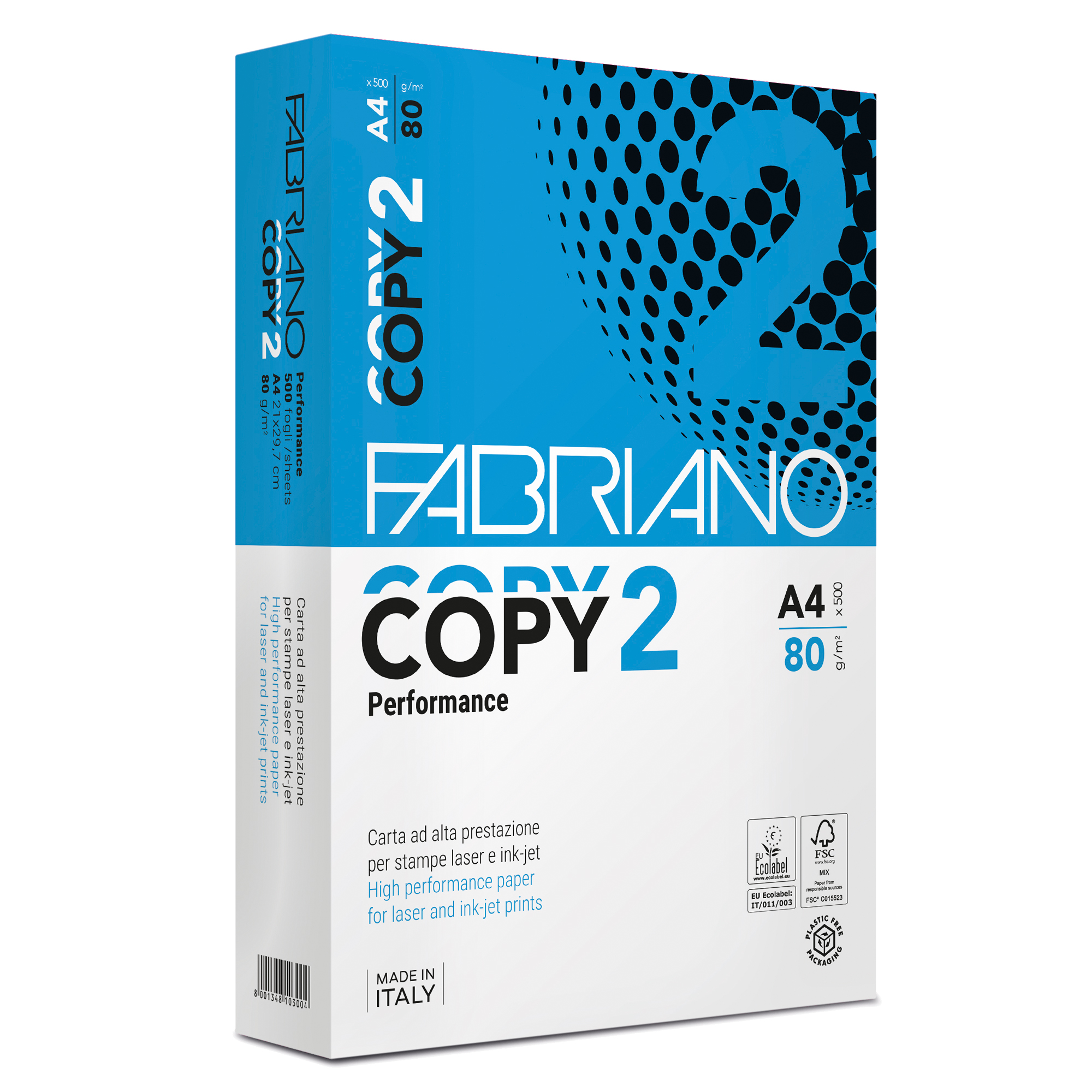 Carta fotocopie Copy 2 Strong Carton - A4 - 80 gr - bianco - Fabriano - conf. 500 fogli