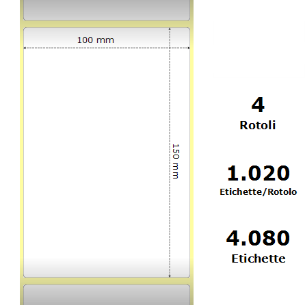 Nastro Compatibile Zebra 3006306-T Bianco