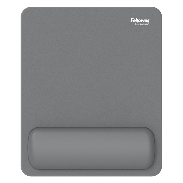 Mousepad Breyta - con poggiapolsi - con microban - grigio - Fellowes
