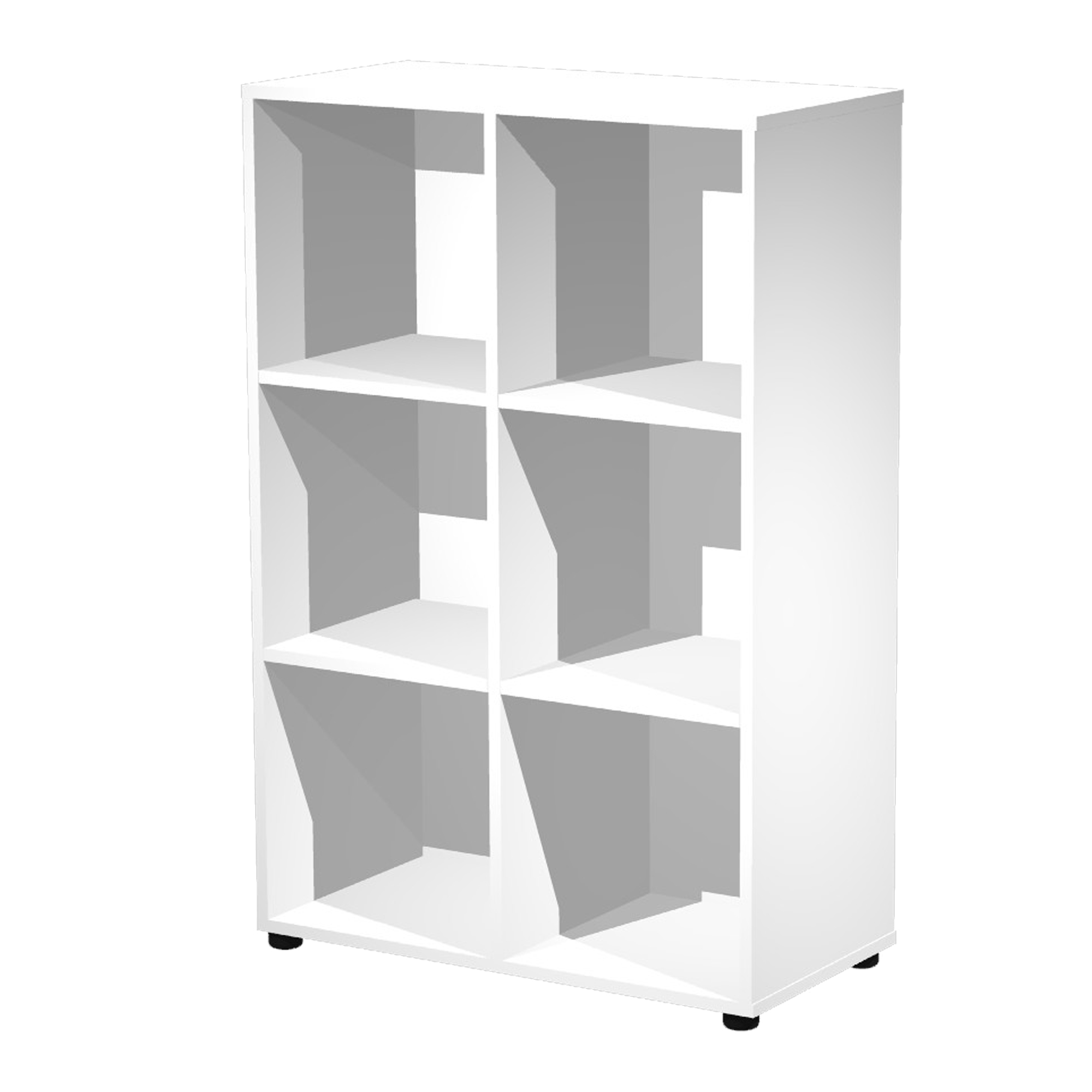 Contenitore Maxi Rainbow - 6 caselle a giorno - 80 x 40 x 120,6 cm - bianco