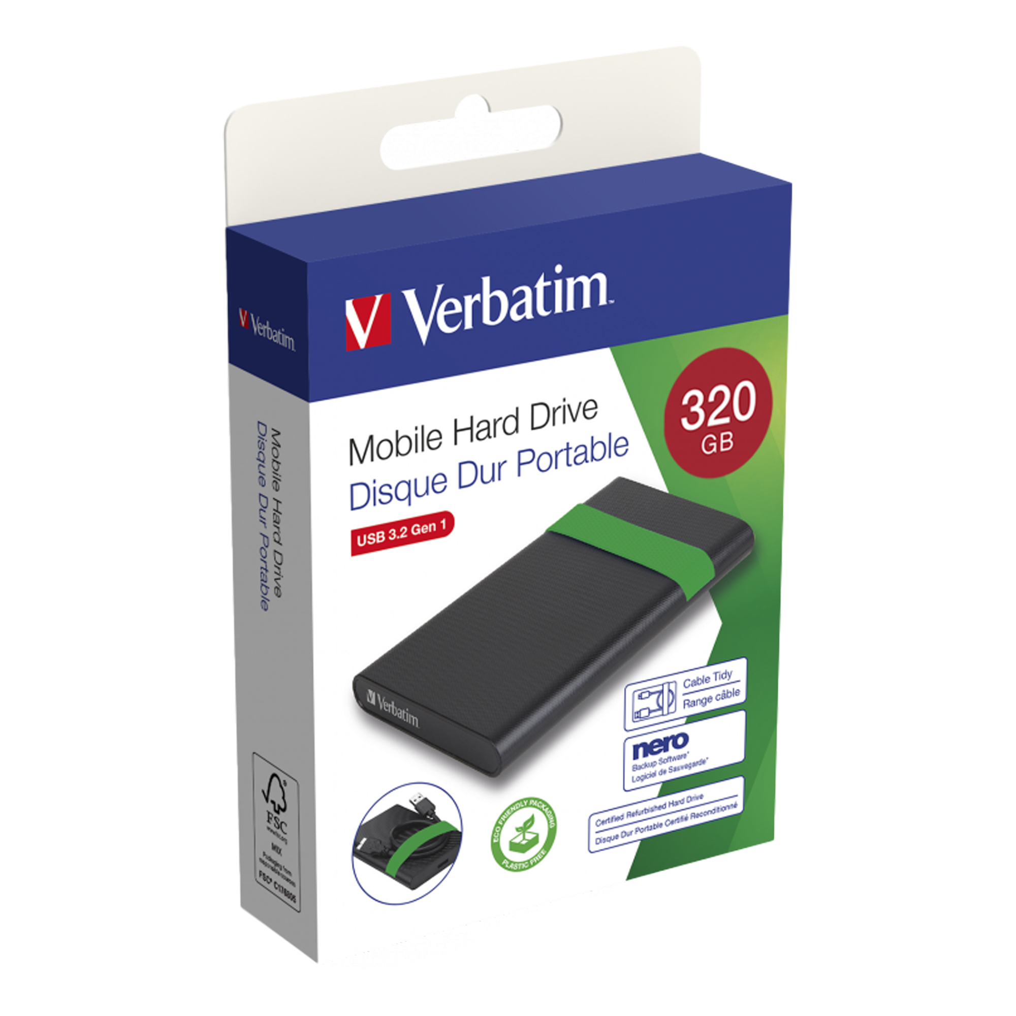 Hard disk portatile ricondizionato USB3.2 Gen 1 - 320GB - 053110