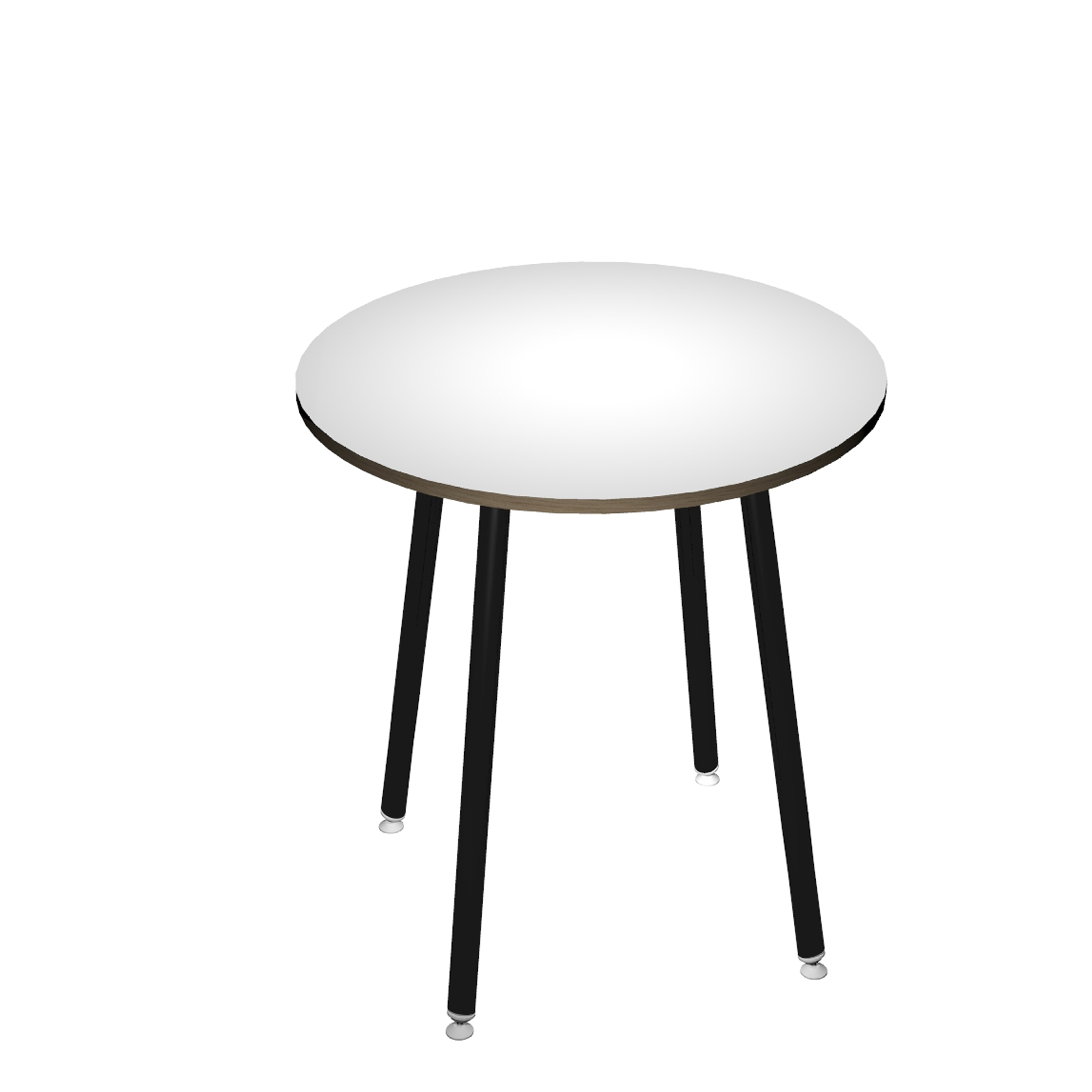 Tavolo alto tondo -  diametro 100 - H 105 cm - nero/bianco