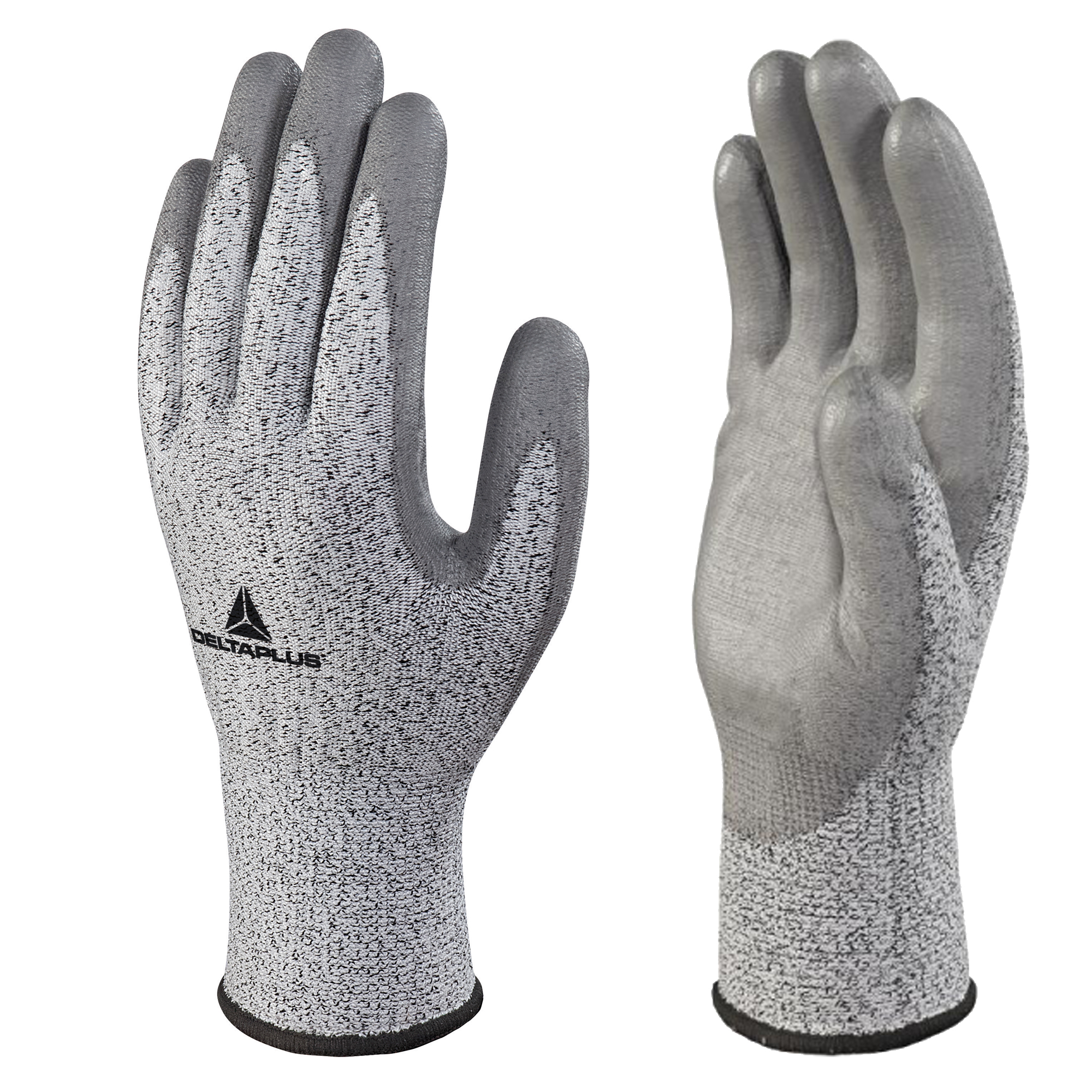 Guanti antitaglio Venicut B04 - maglia tricot econocut - palmo in poliuretano - taglia 10 - grigio - Deltaplus - pack 3 paia