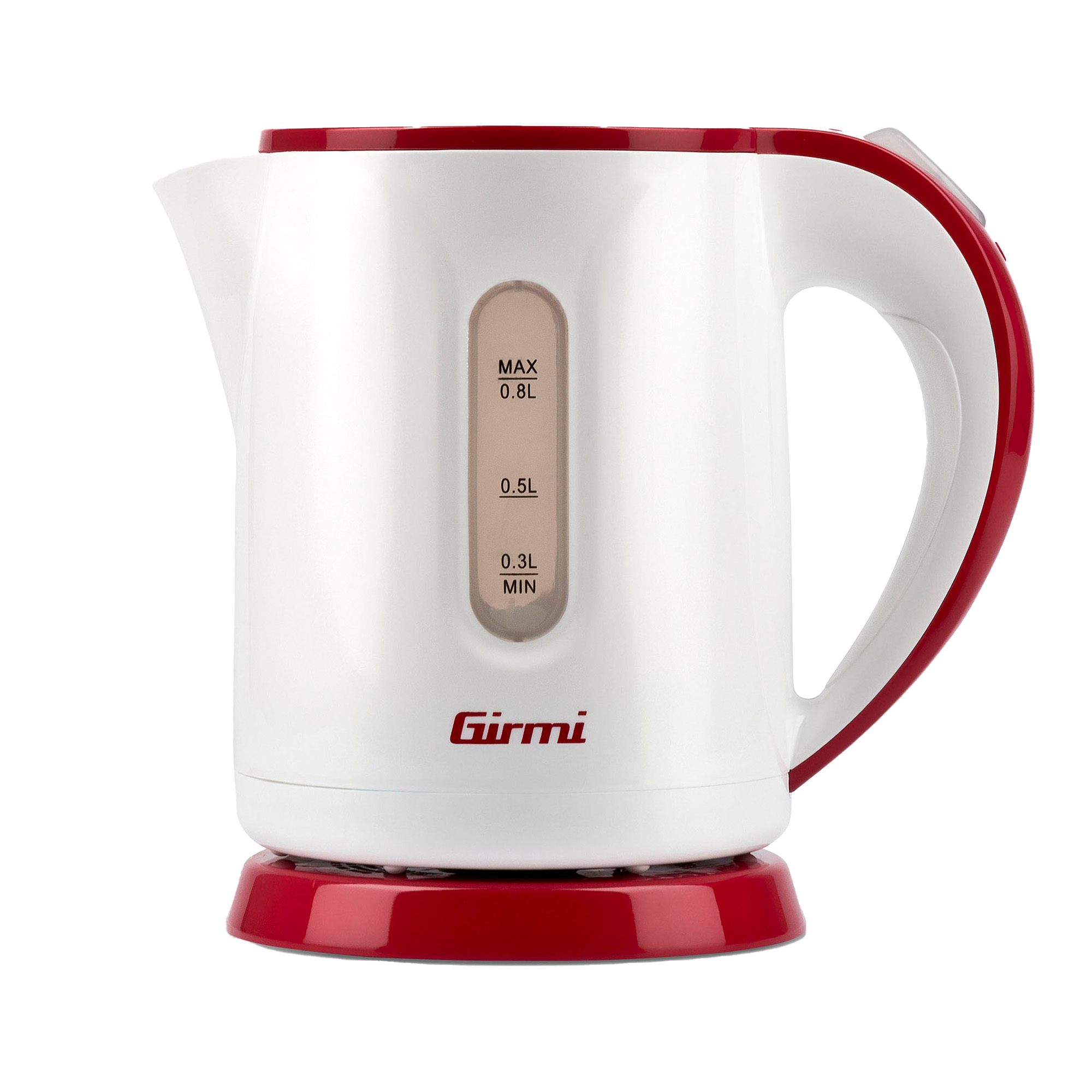 Bollitore elettrico - 800 ml - bianco/rosso - Girmi