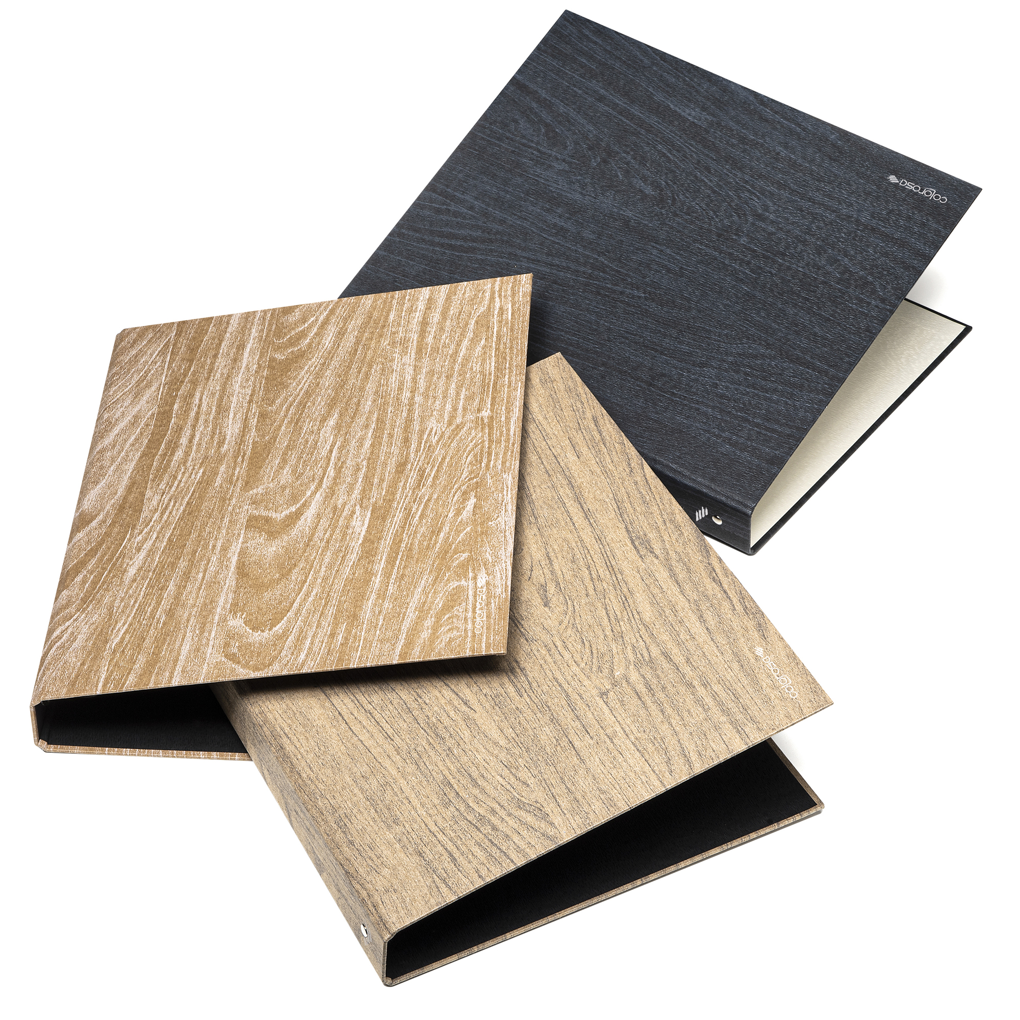Raccoglitore 4R Wood - A4 - diametro 30 mm - colori assortiti - Colorosa
