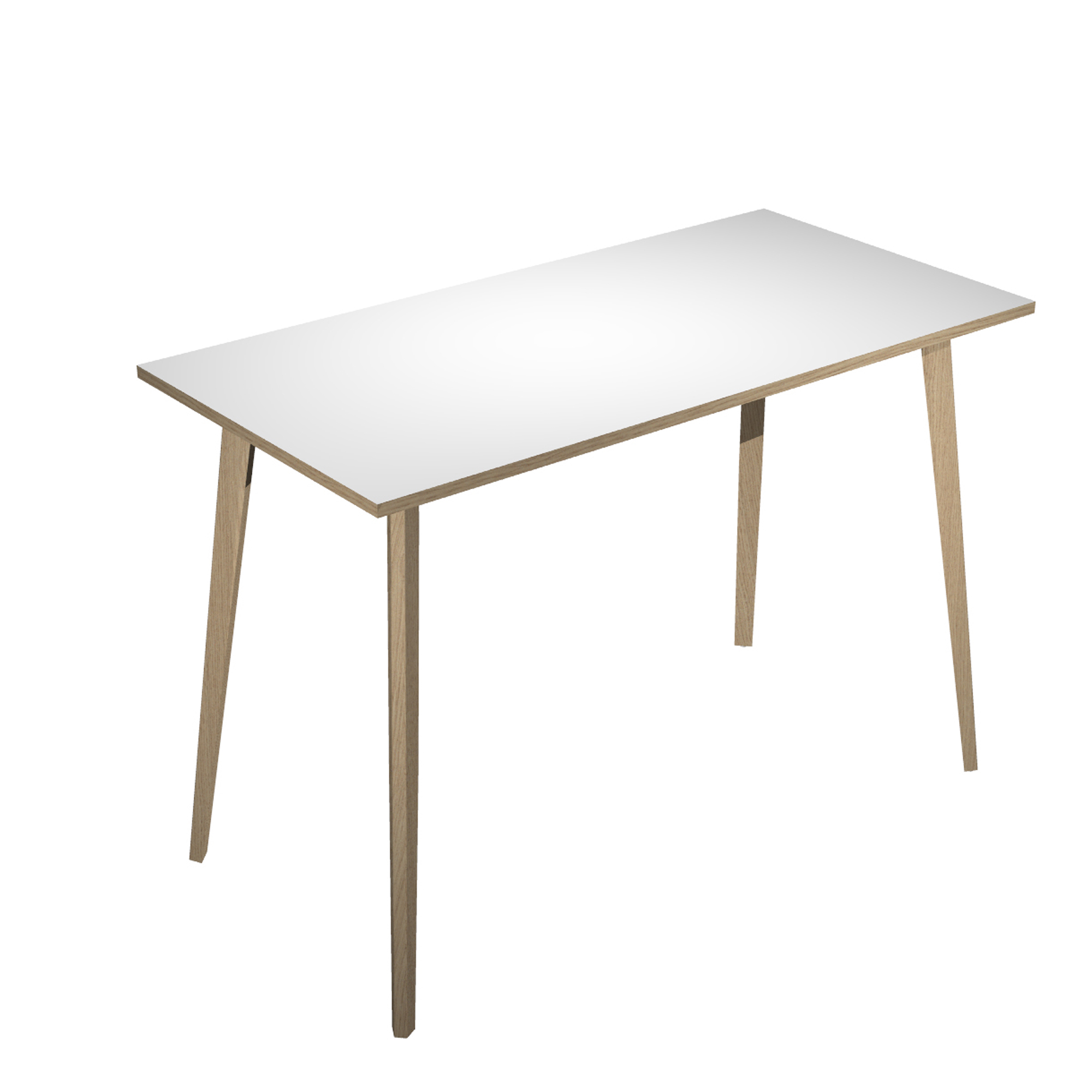 Tavolo alto Woody - 160 x 80 x 105 cm - rovere/bianco