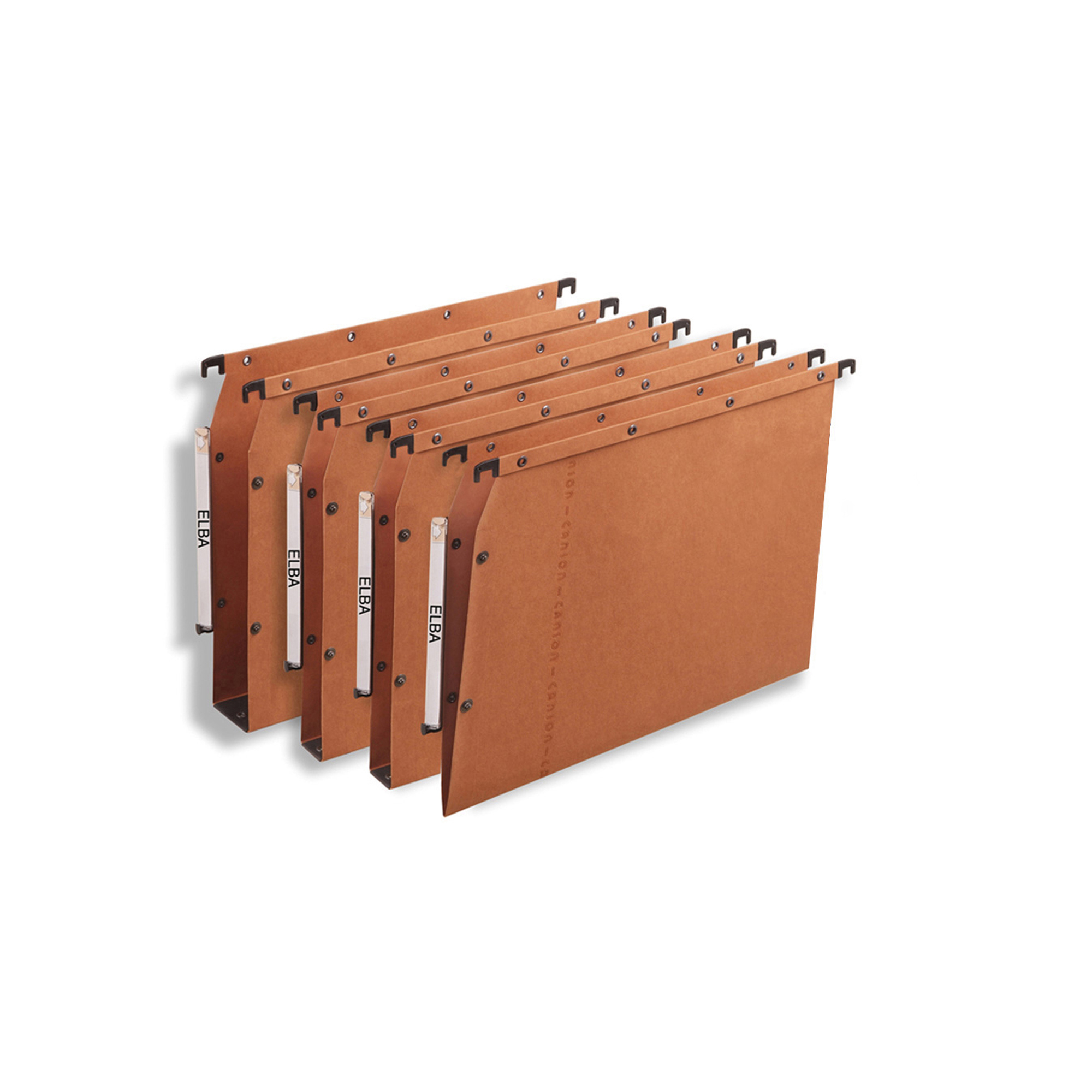 Cartella sospesa - armadio Ultimate - interasse 33 cm - fondo U 30 mm - 32,5x27,5 cm - avana - Elba