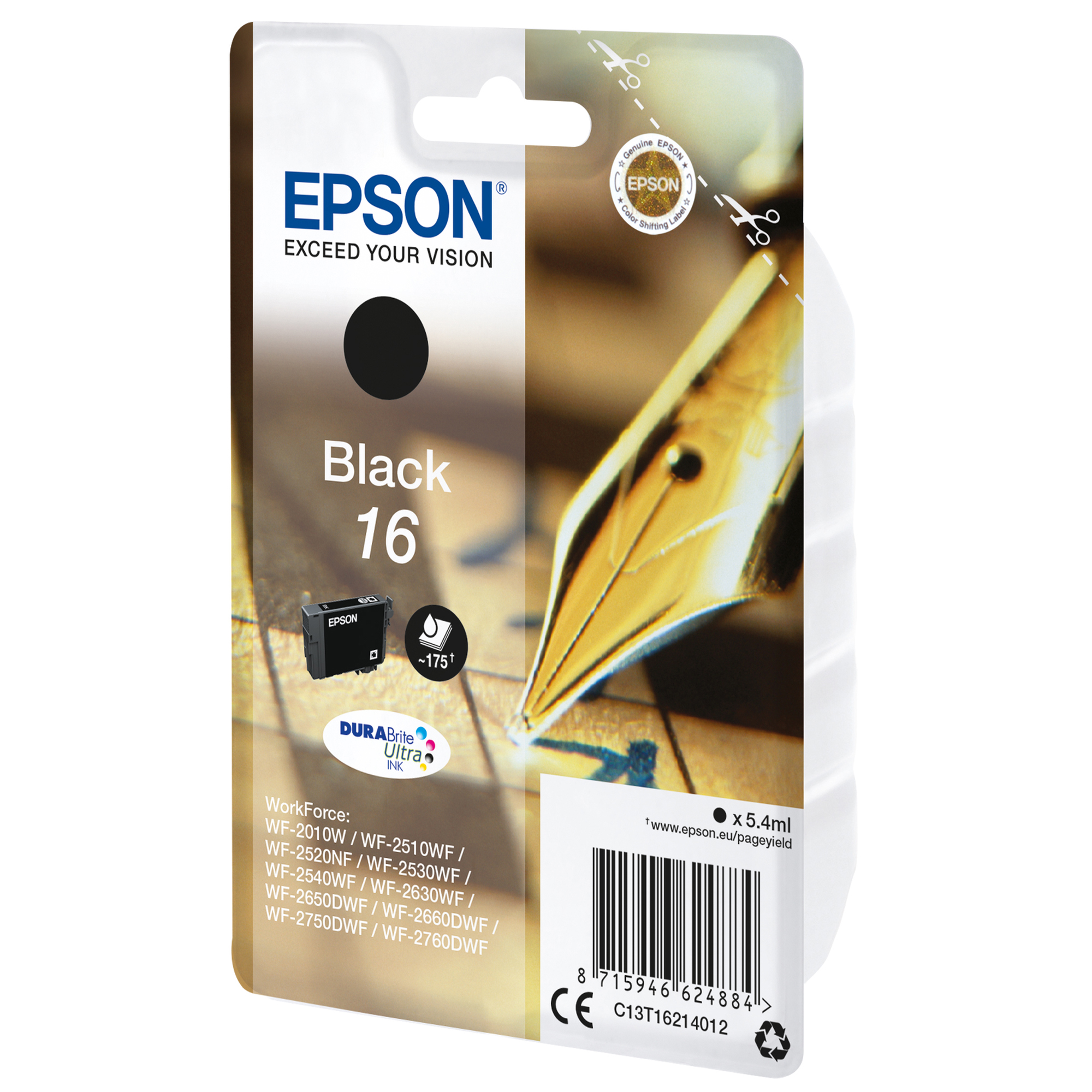 Epson - Cartuccia ink - 16 - Nero - C13T16214012  - 5,4ml