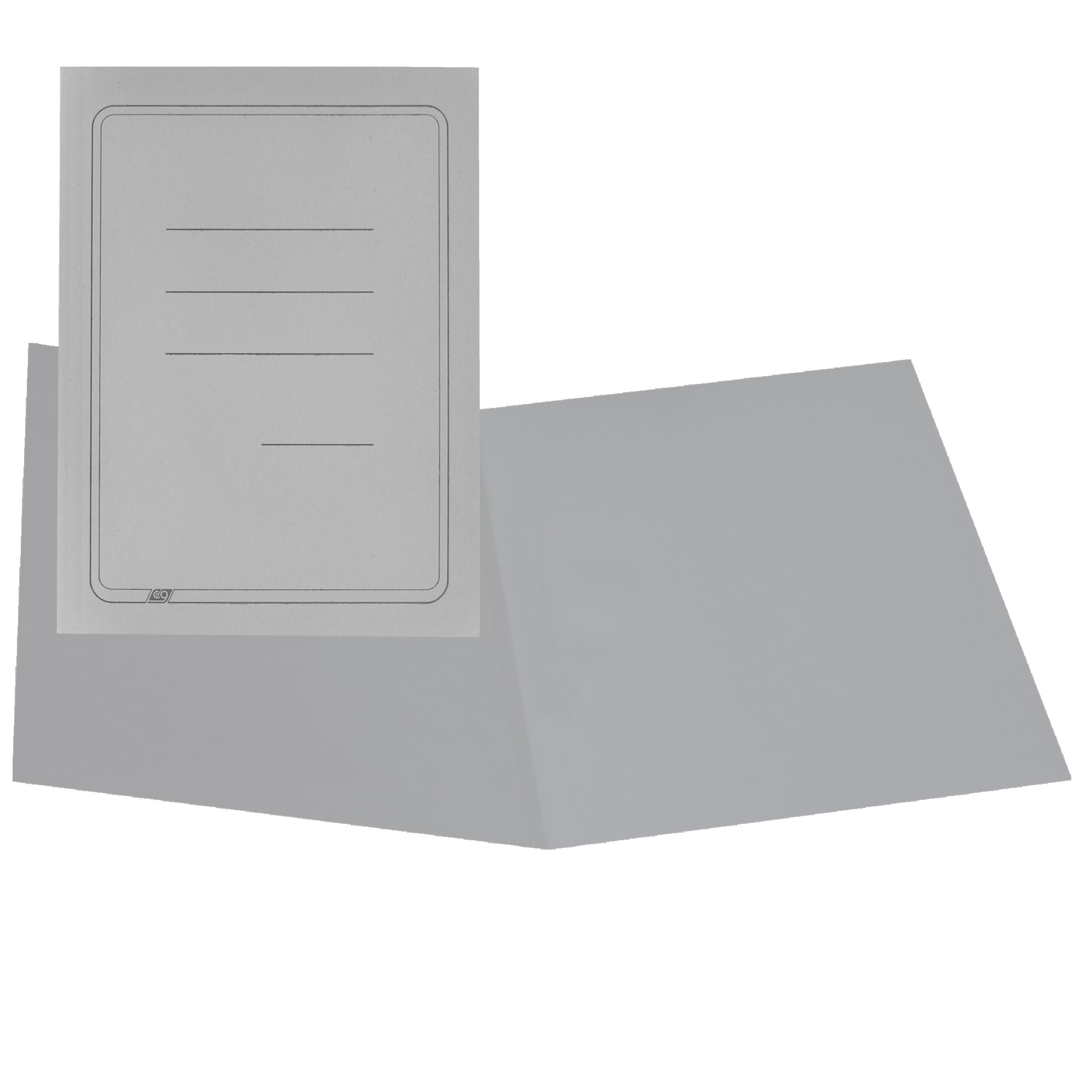Cartellina semplice con stampa - 145 gr - 25 x 34 cm - grigio - cartoncino manilla - Cartotecnica del Garda - conf. 100 pezzi