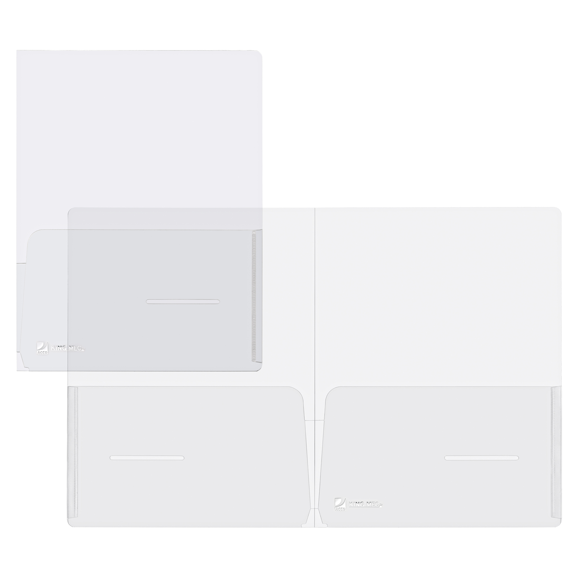 Cartella con doppia tasca Full - A4 - PP - trasparente - King Mec