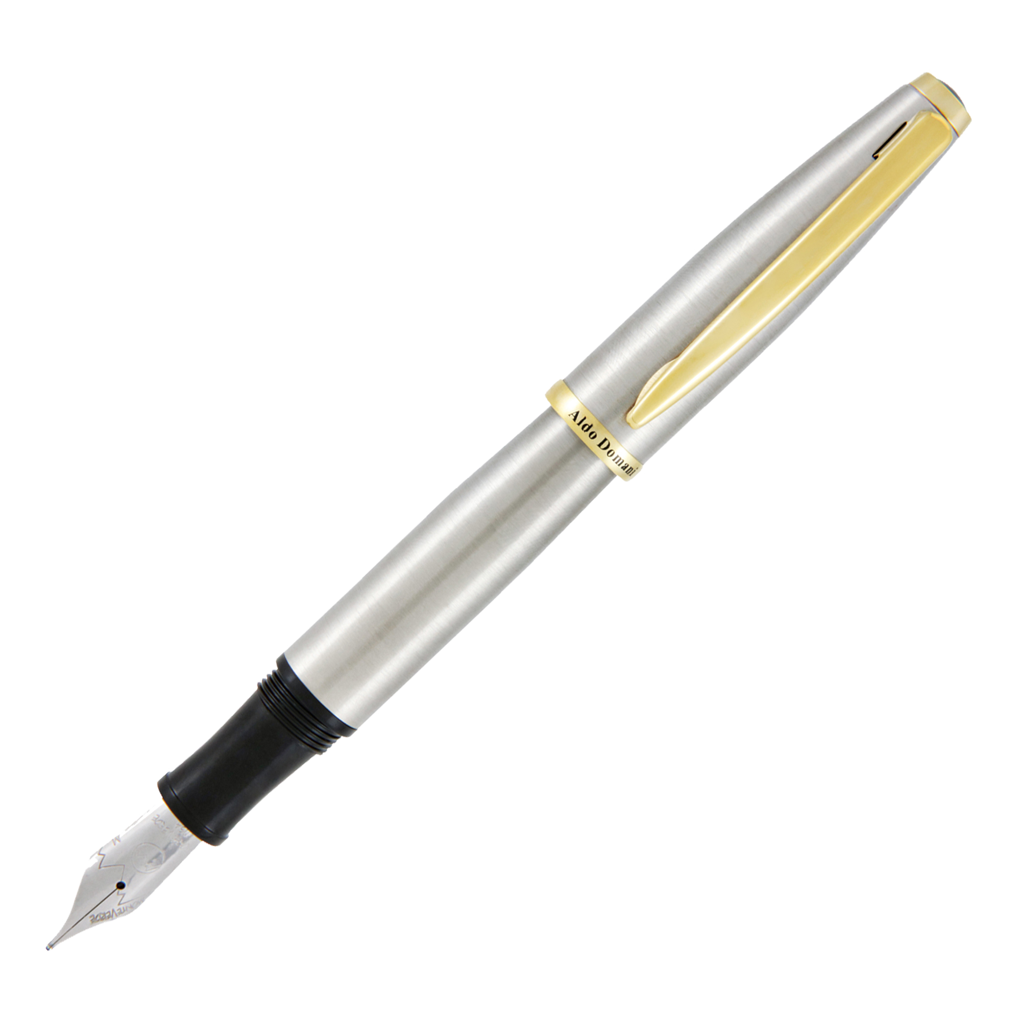 Penna stilografica Aldo Domani - punta M - fusto silver - Monteverde