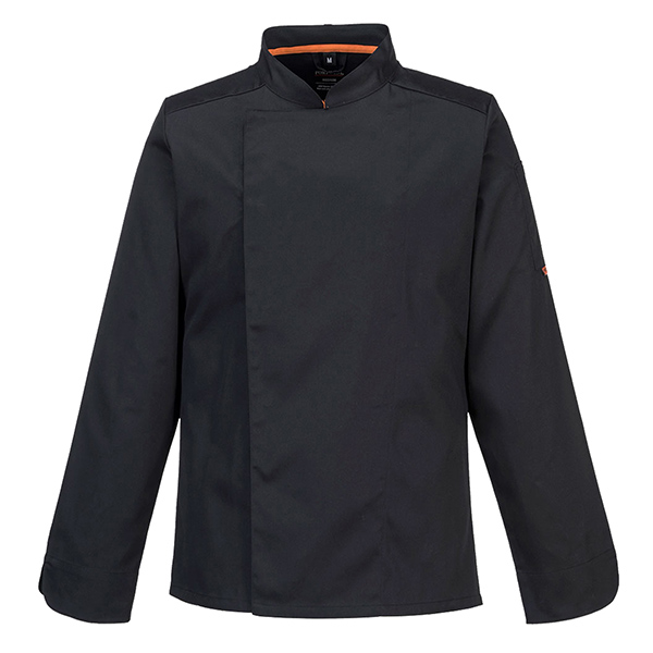 Giacca cuoco MeshAir Pro - maniche lunghe - taglia L - nero - Portwest