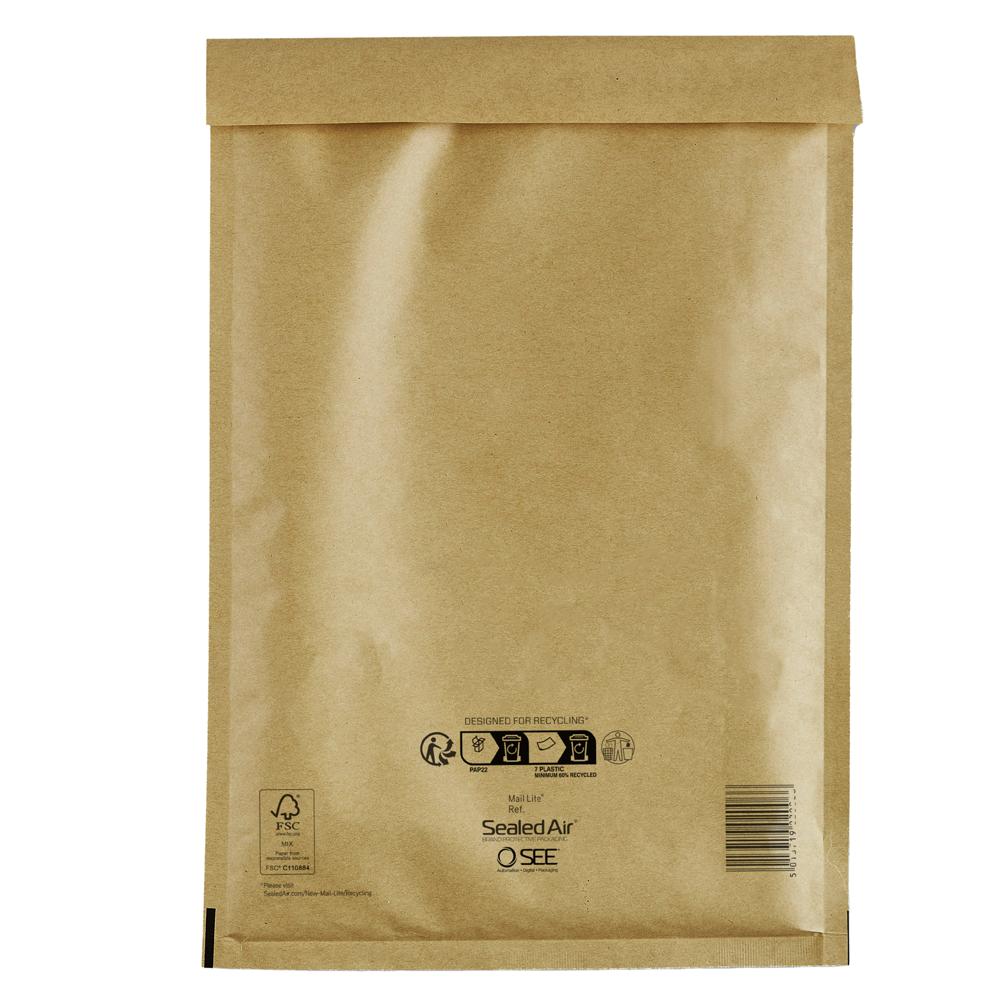 Busta imbottita Mail Lite Gold - B (12 x 21 cm) - avana - Sealed Air - conf. risparmio 100 pezzi