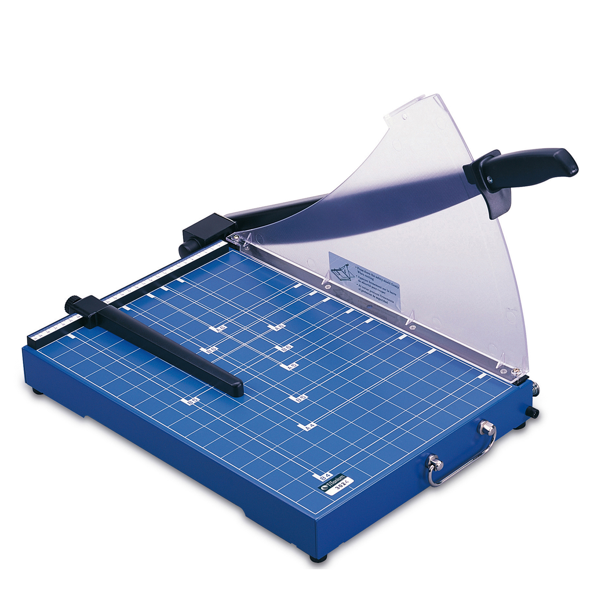 Taglierina a leva 3024 - con blocca lama - 33,5 x 48 x 41,5 cm - 392 mm (B4) - 20 fogli - blu - Titanium