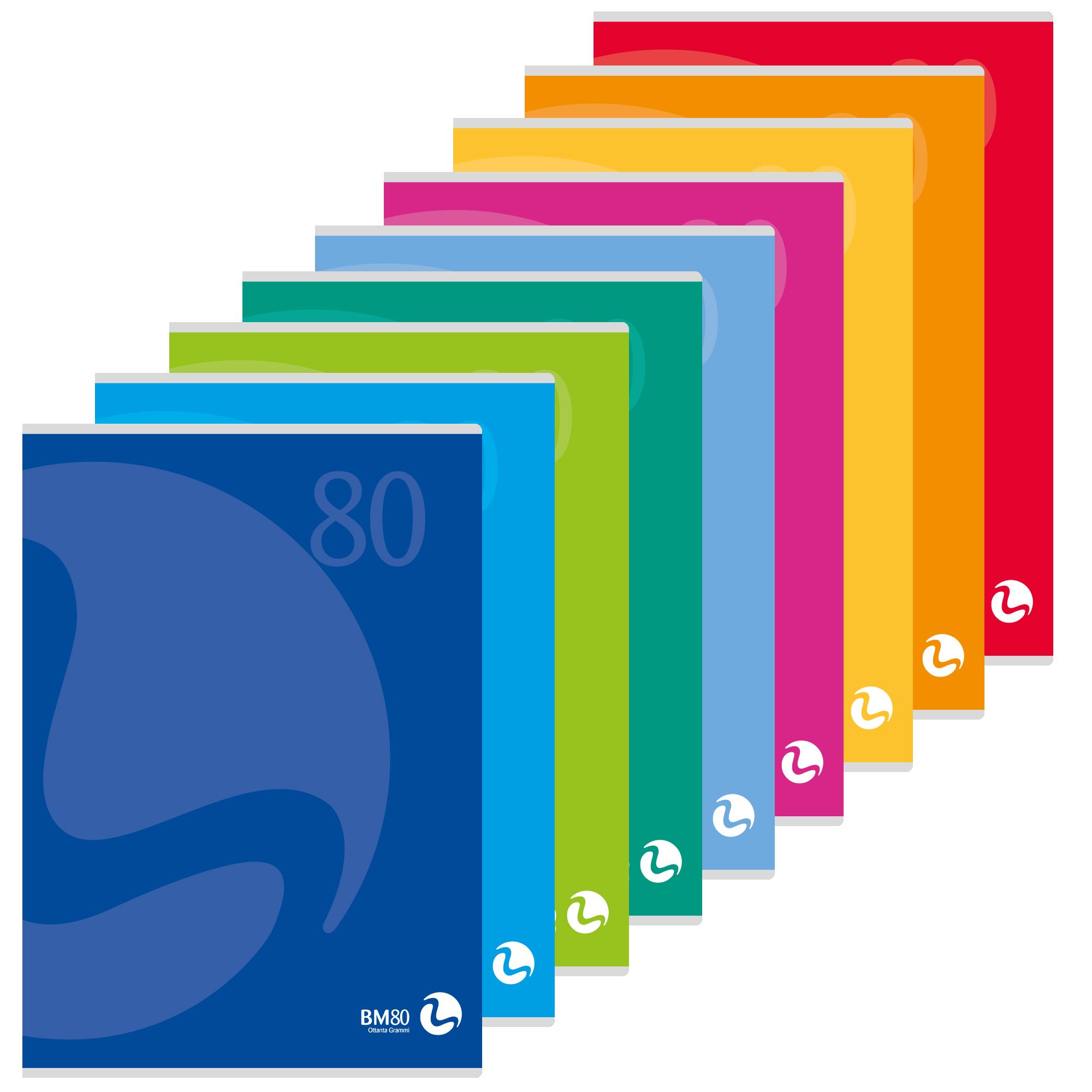 Maxiquaderno Color 80 - A4 - 1 rigo - 80 fogli - 80gr - BM