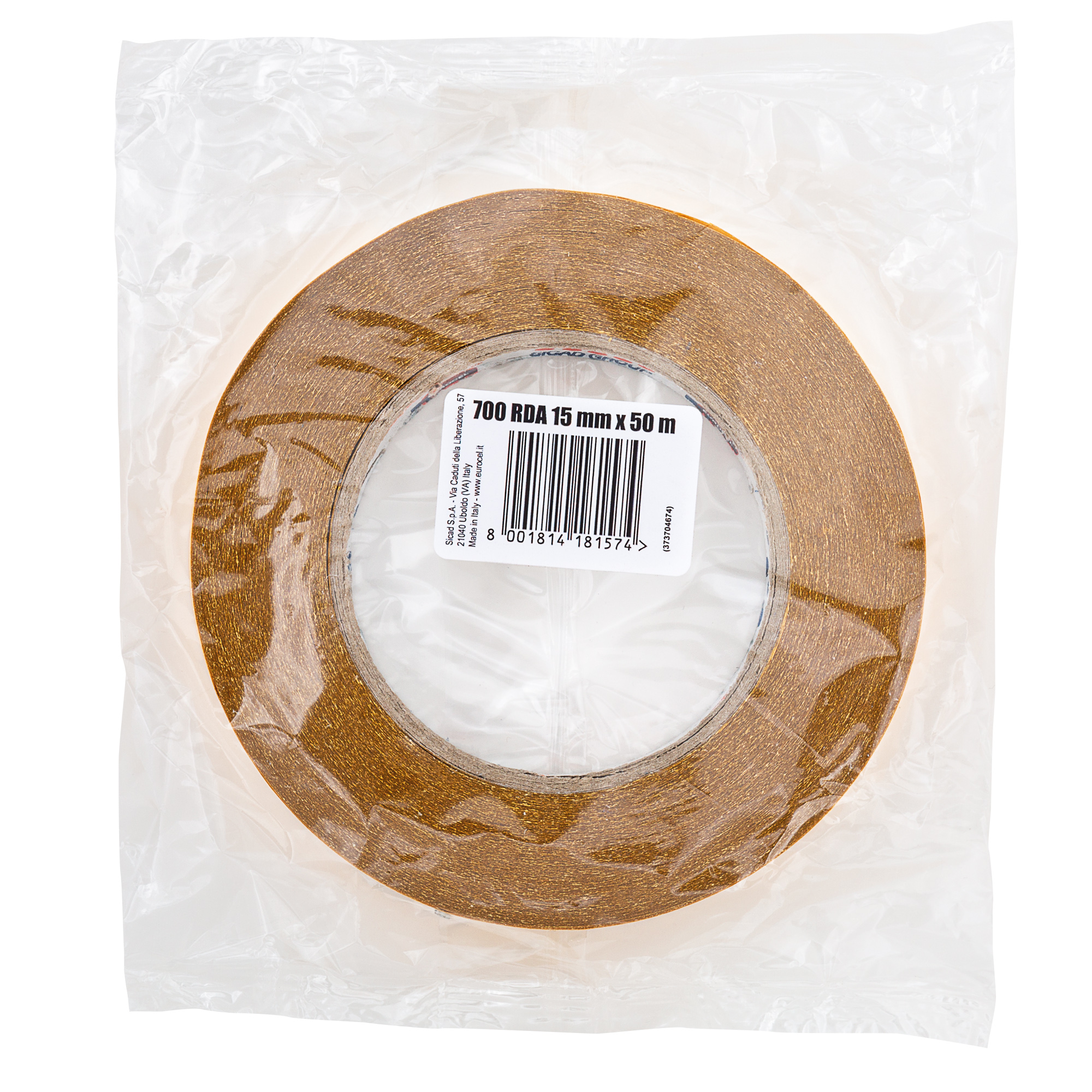 Nastro biadesivo 700RDA - confezionato singolarmente - 15 mm x 50 m - trasparente - Eurocel