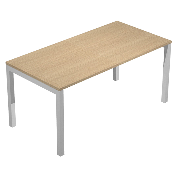 Scrivania Easy Plus - lineare - 160 x 80 x 72,5 cm - rovere