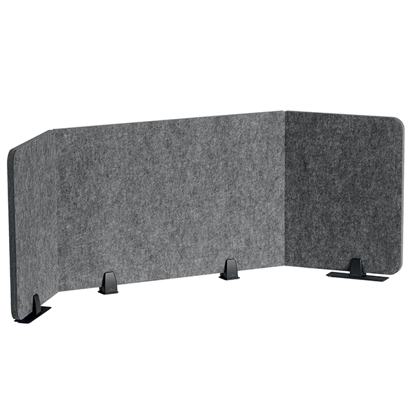 Pannello divisorio da scrivania EFFECT - feltro - pieghevole - 1,6 m - Durable