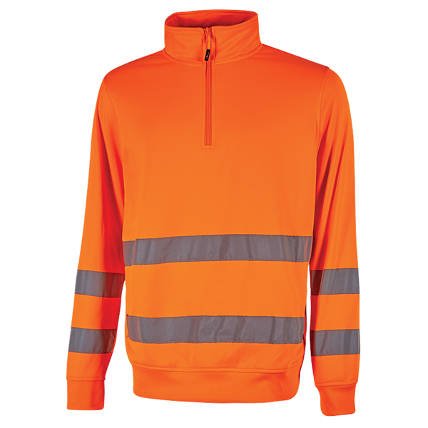 Felpa alta visibilità Felis - mezza zip - taglia XXL - arancio fluo - U-Power