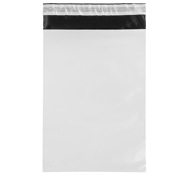 Sacchetto - per corrieri - 24 x 35 x 5 cm - PE - bianco - conf. 100 pezzi