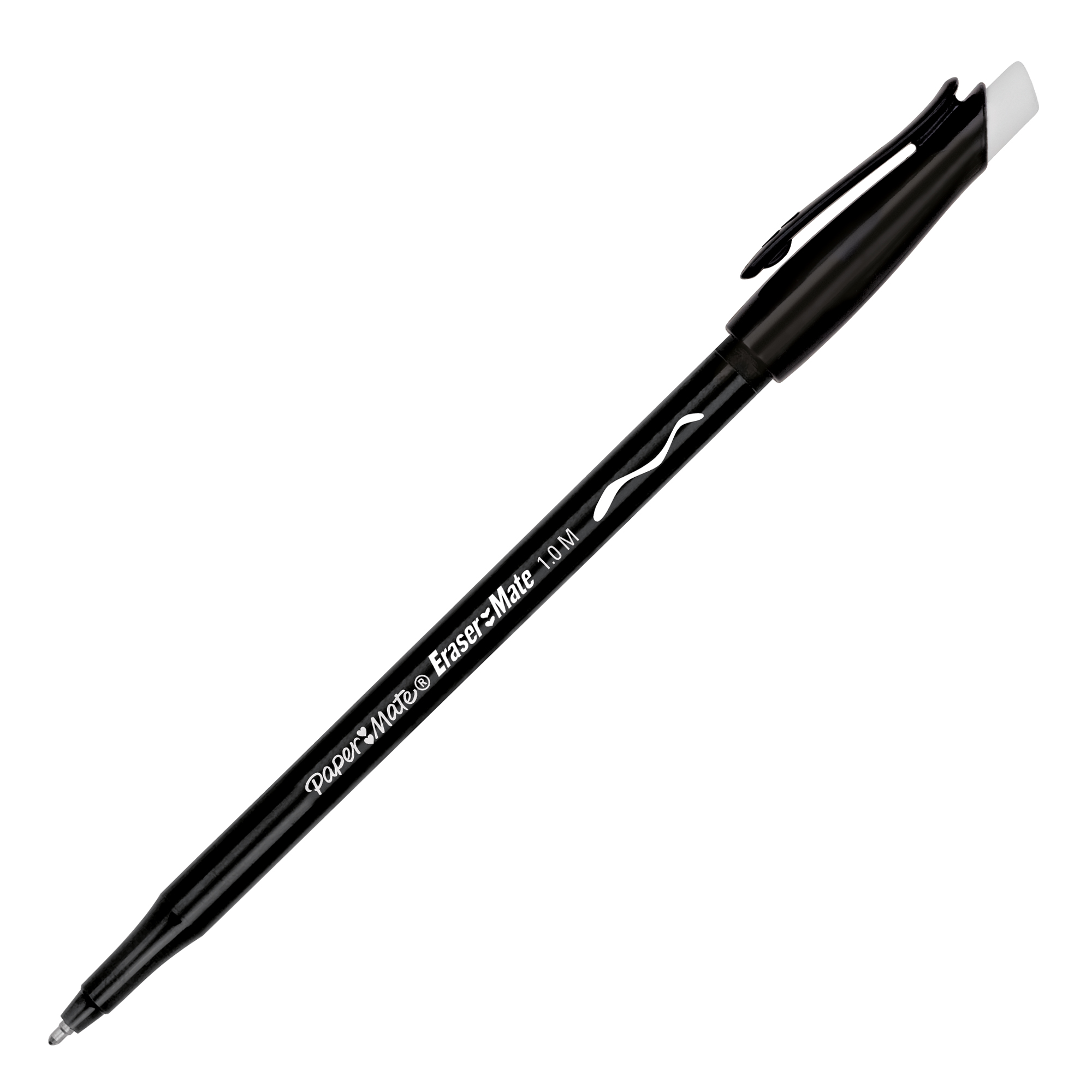 Penna a sfera con cappuccio Replay - cancellabile - punta 1 mm - nero - Papermate