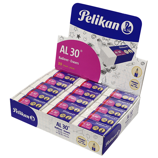 Gomma AL30 - bianca per matita - Pelikan - conf. 30 pezzi