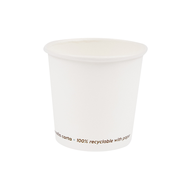 Bicchiere caffè - carta - 75 ml - bianco - Signor Bio - conf. 50 pezzi