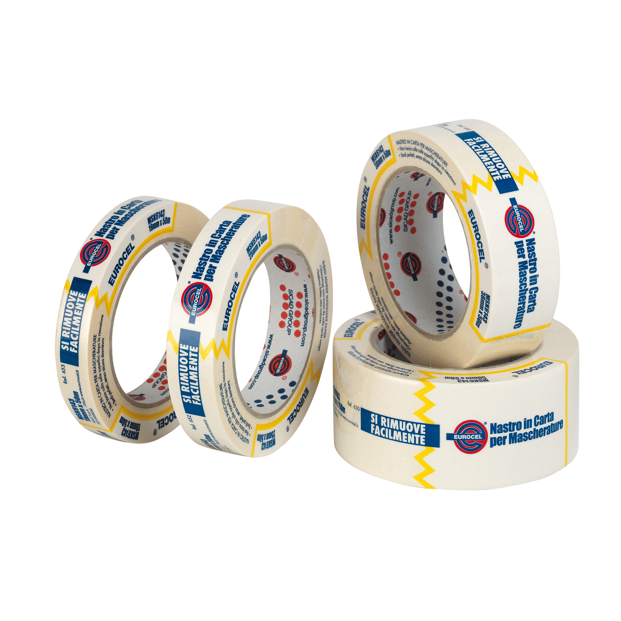 Nastro adesivo MSK 6143 - 19 mm x 50 m - carta - beige - Eurocel