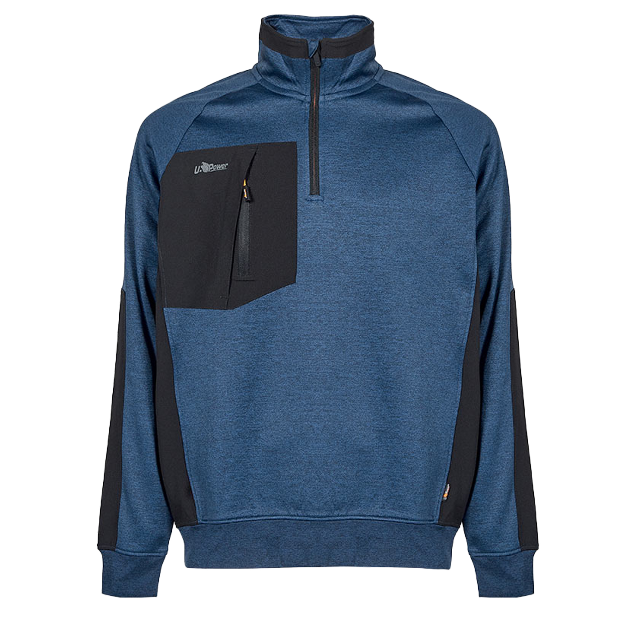 Felpa mezza zip Leeds - taglia M - blu - U-Power