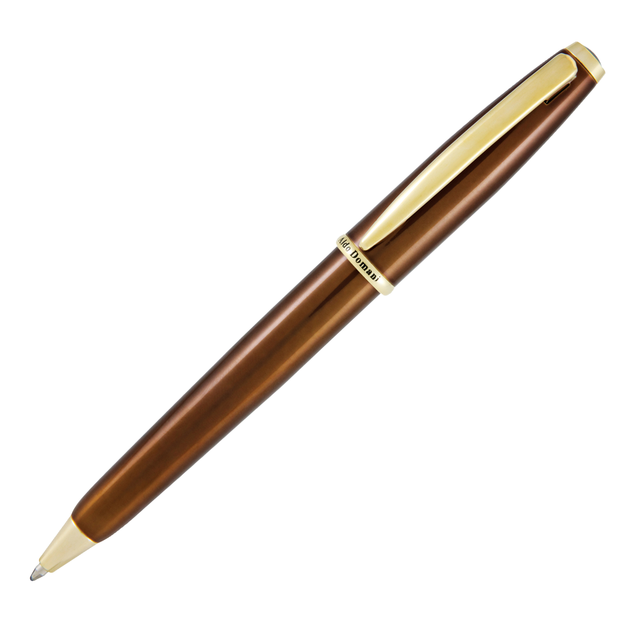 Penna sfera Aldo Domani - punta M - fusto tabacco - Monteverde