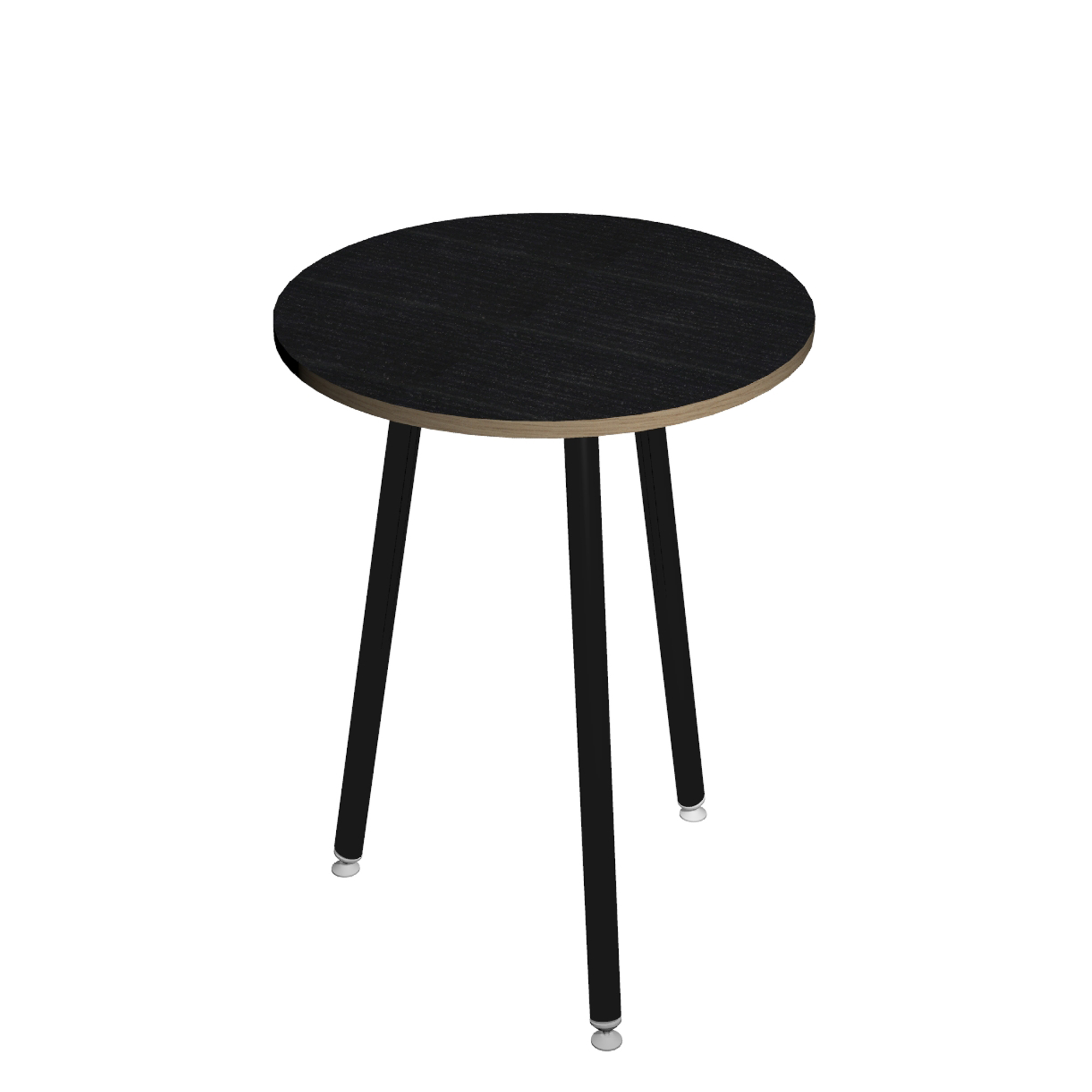 Tavolo alto tondo Skinny Metal -  diametro 80 - H 105 cm - nero/nero venato