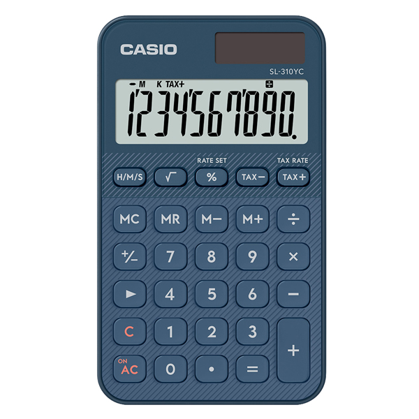 Calcolatrice da tavolo MS-20YC - 12 cifre - blu - Casio