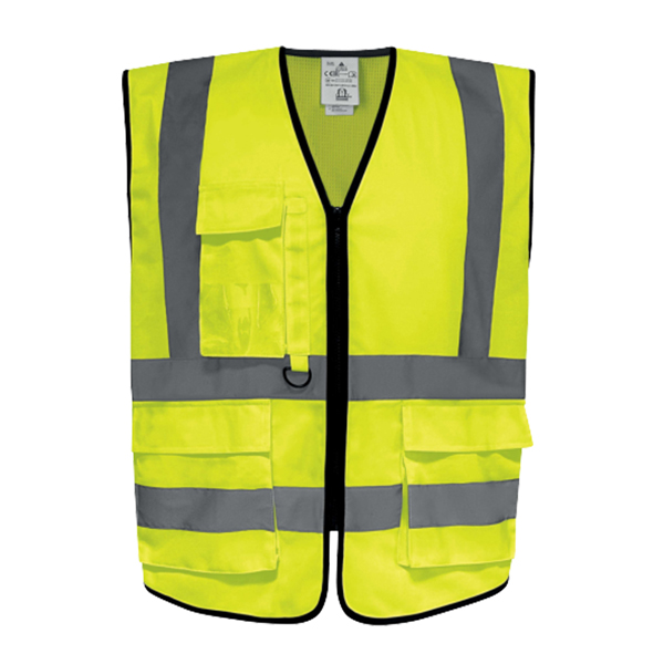 Gilet alta visibilità GILPOCK - poliestere riciclato - taglia L - giallo fluo - Deltaplus