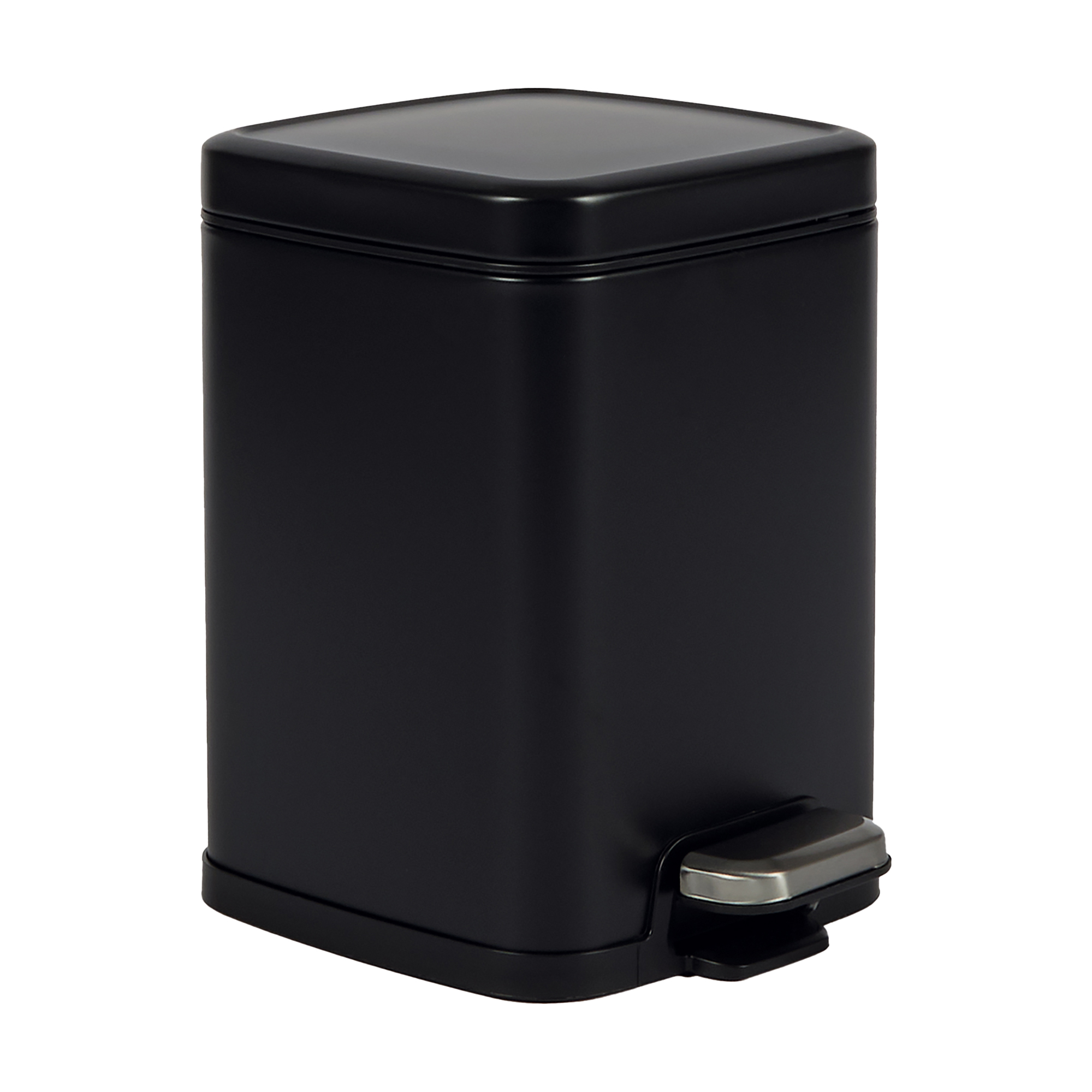 Bidone Pico - con pedale e vaschetta - 4 L - nero satinato - Perfetto