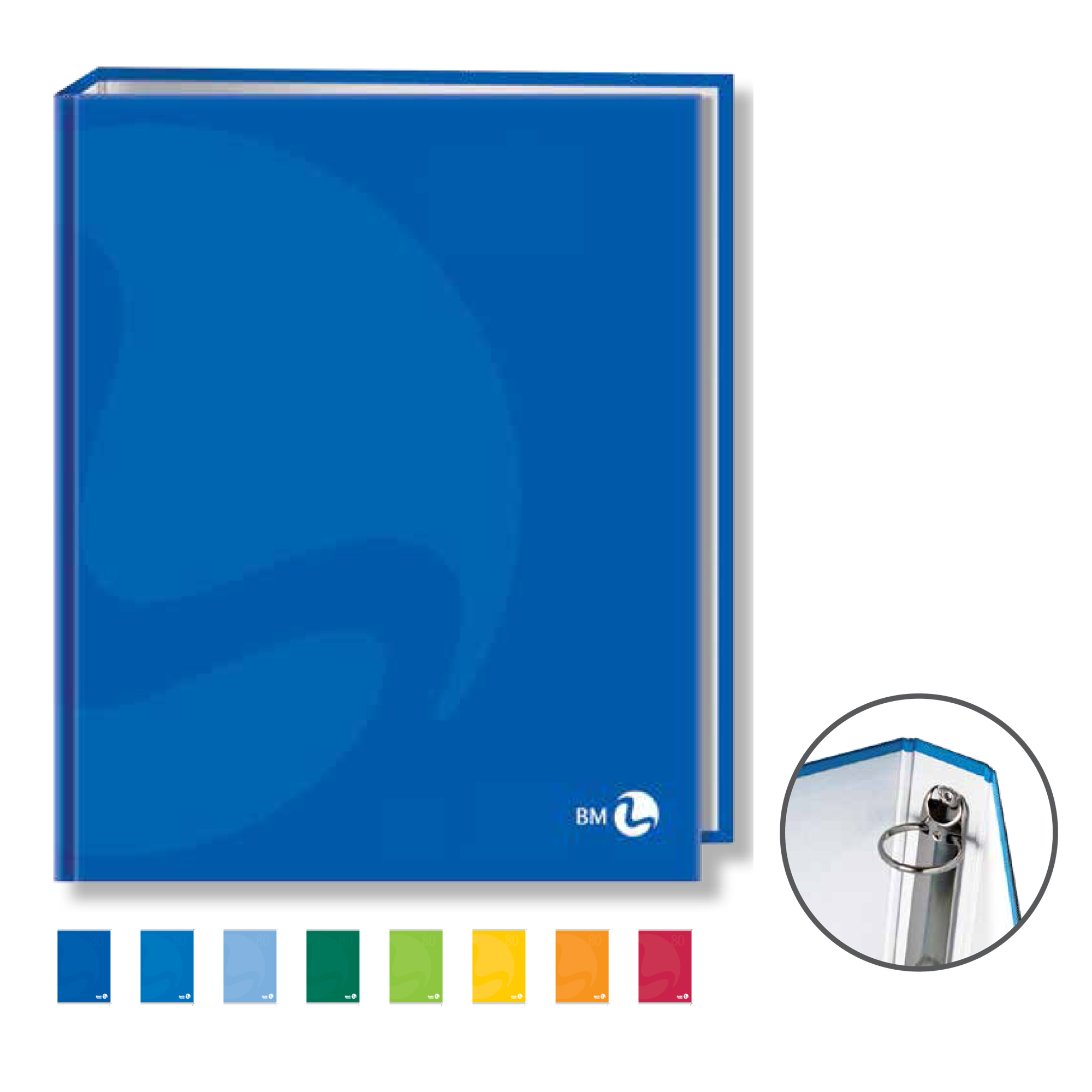 Raccoglitore Color - A4 - 4 anelli tondi 30 mm - dorso 4 cm - colori assortiti - BM
